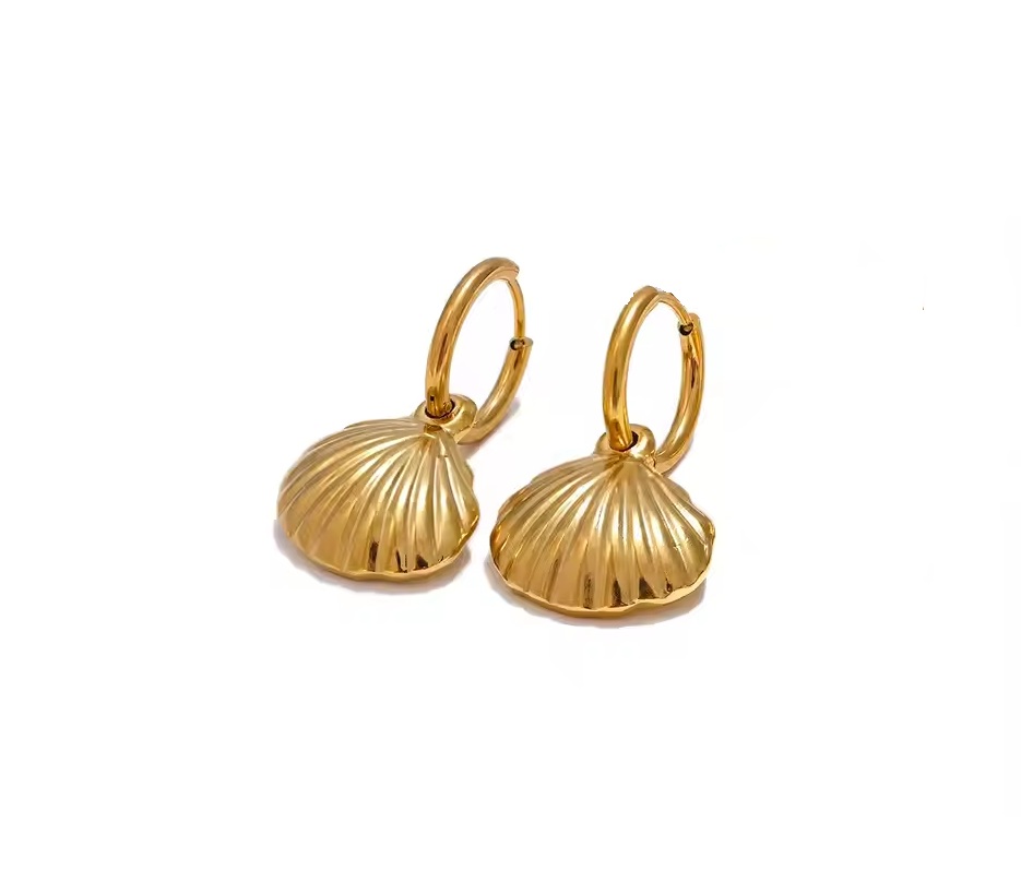 Brinco Argola Concha - Dourado