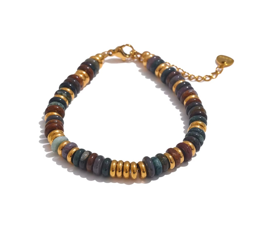 Pulseira Pedra natural Amazon - Dourado