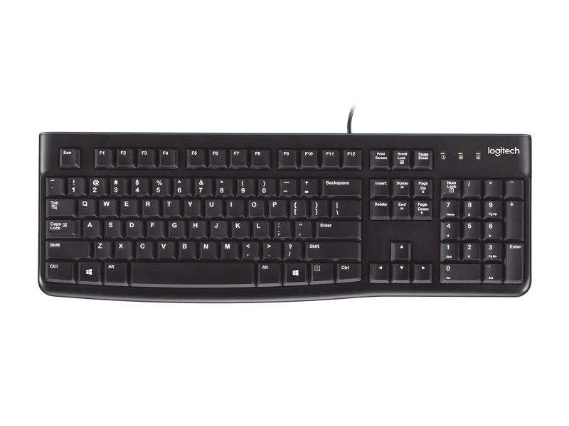 TECLADO LOGITECH ALAMBRICO K120 USB ANTIDERRAME NEGRO