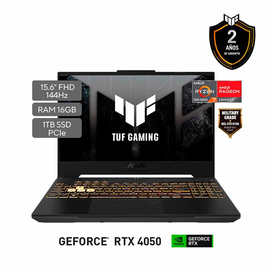 NOTEBOOK ASUS TUF GAMING A15 AMD 3.2GHZ-16GB-1TB SSD-TG RTX 4050 6GB-GRAY-15.6"FHD-FREE-2Y
