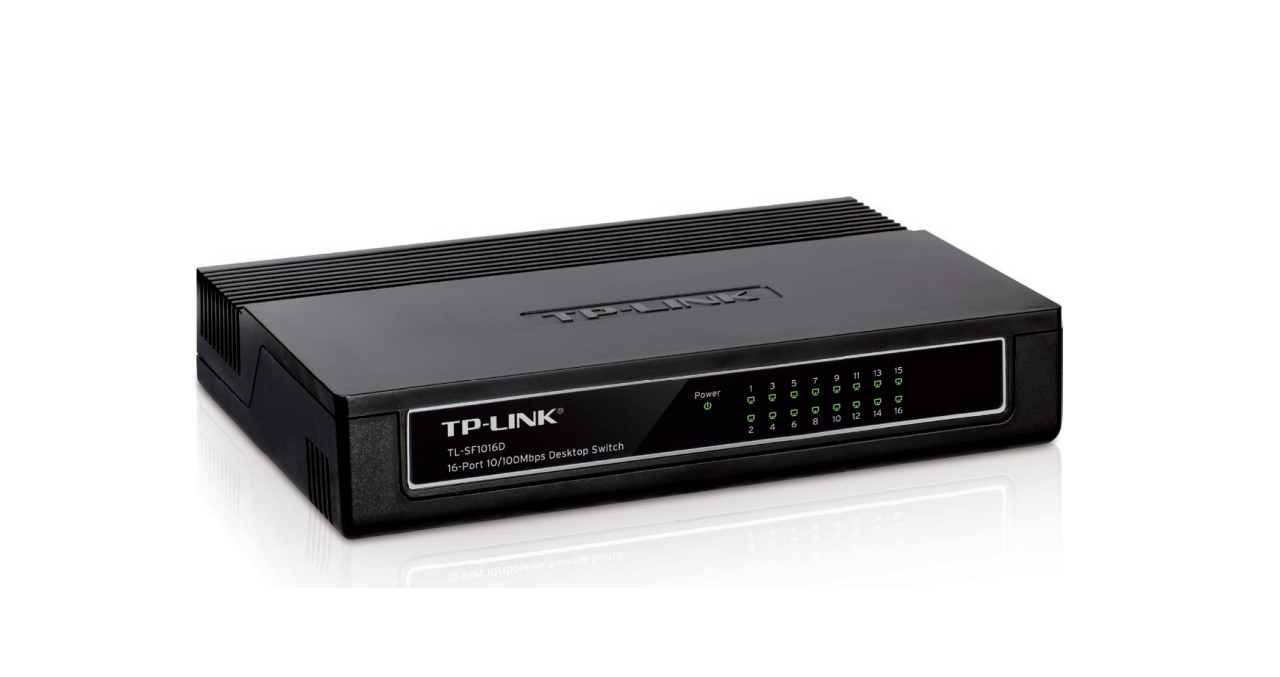 SWITCH TPLINK 16 PUERTOS 10-100 PLASTICO ESCRITORIO