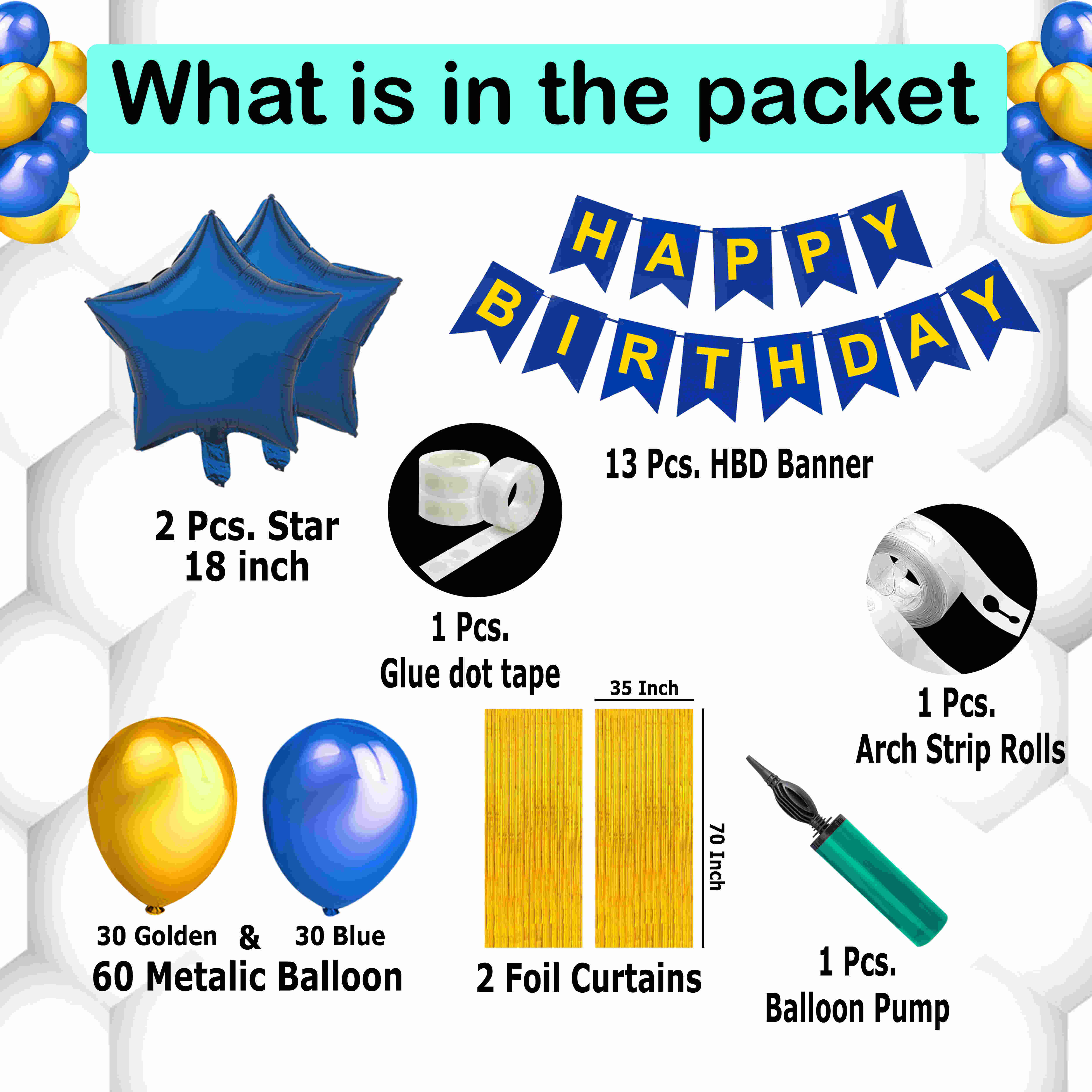 HAPPY BIRTHDAY DECORATION KIT (BANNER)