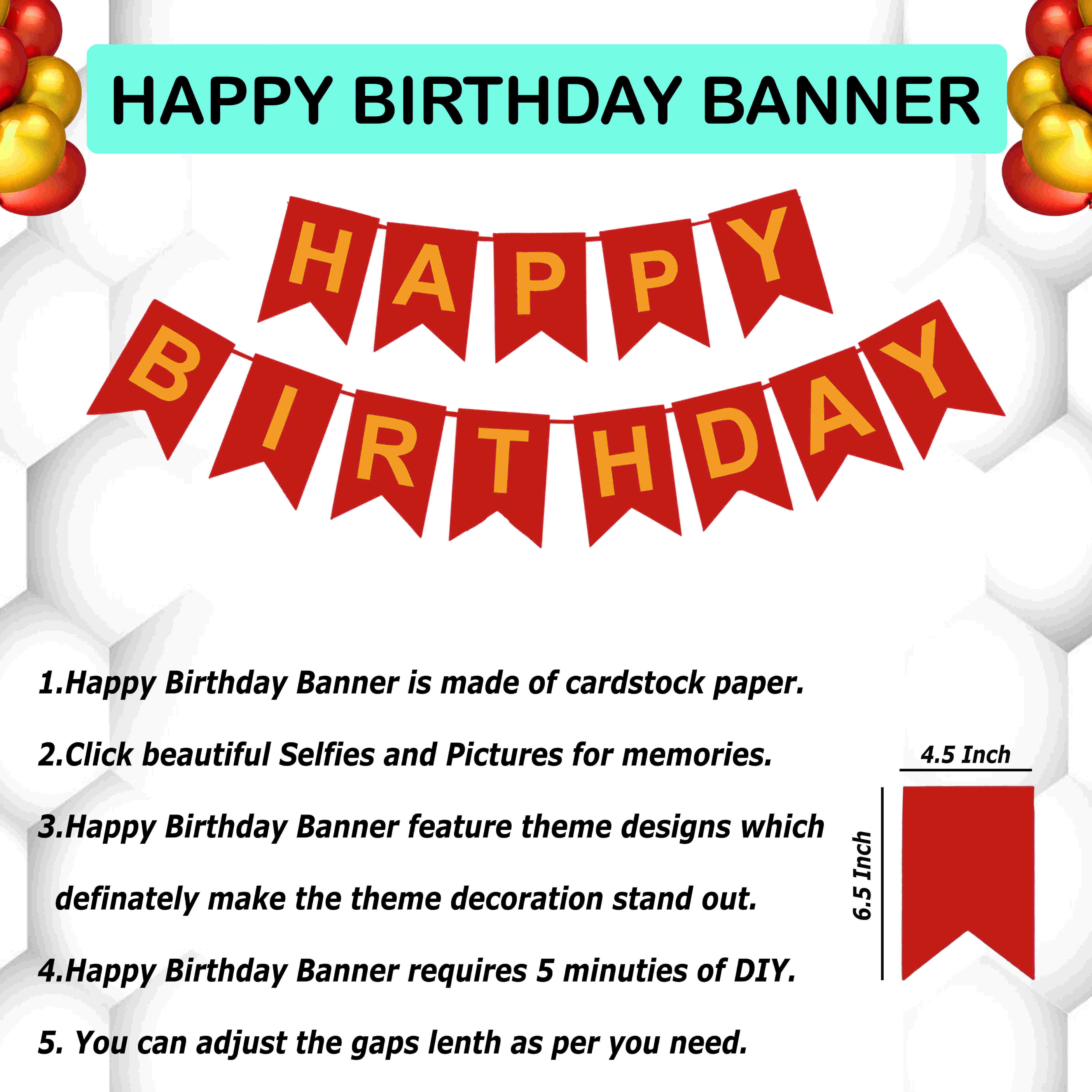 HAPPY BIRTHDAY DECORATION KIT (BANNER)