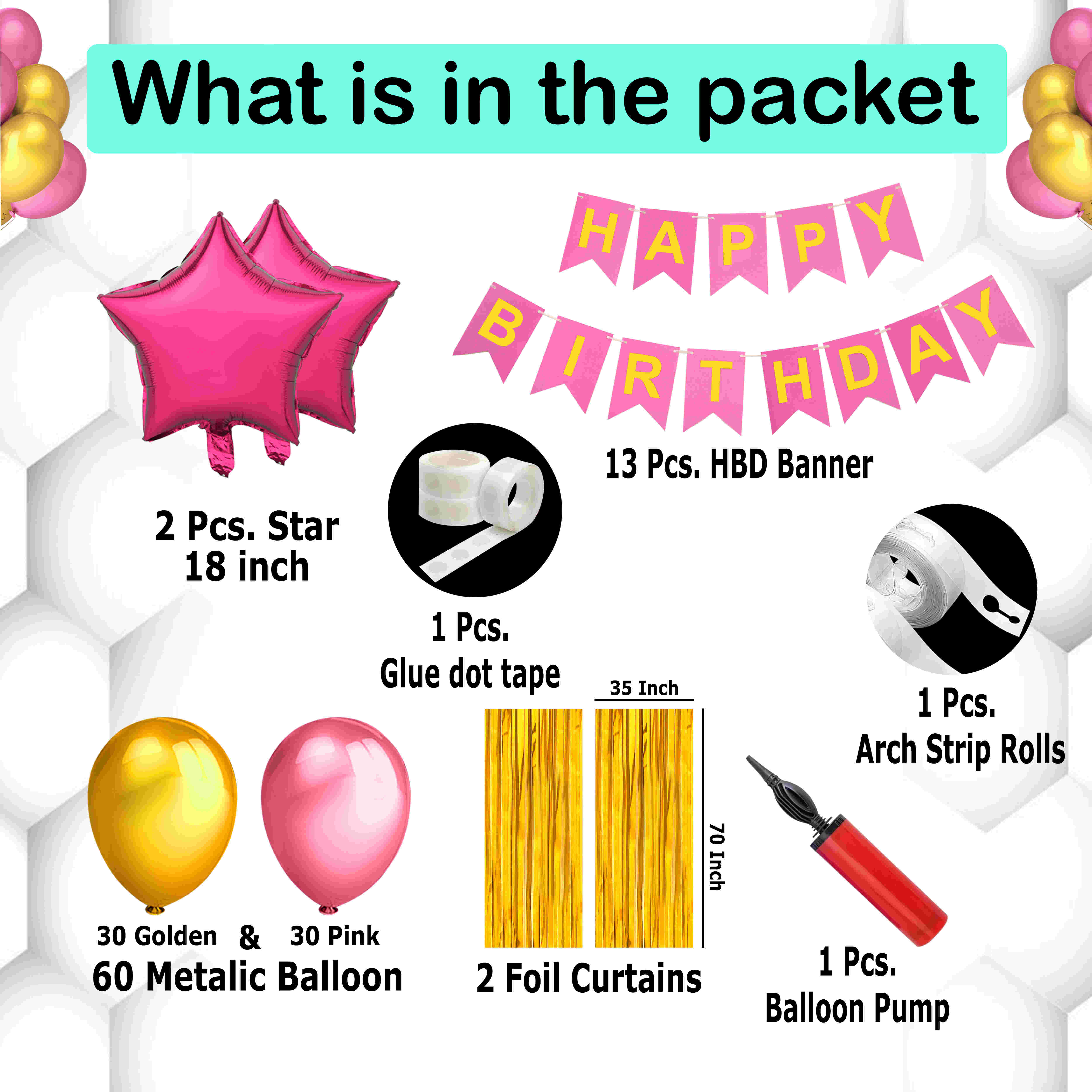 HAPPY BIRTHDAY DECORATION KIT (BANNER)