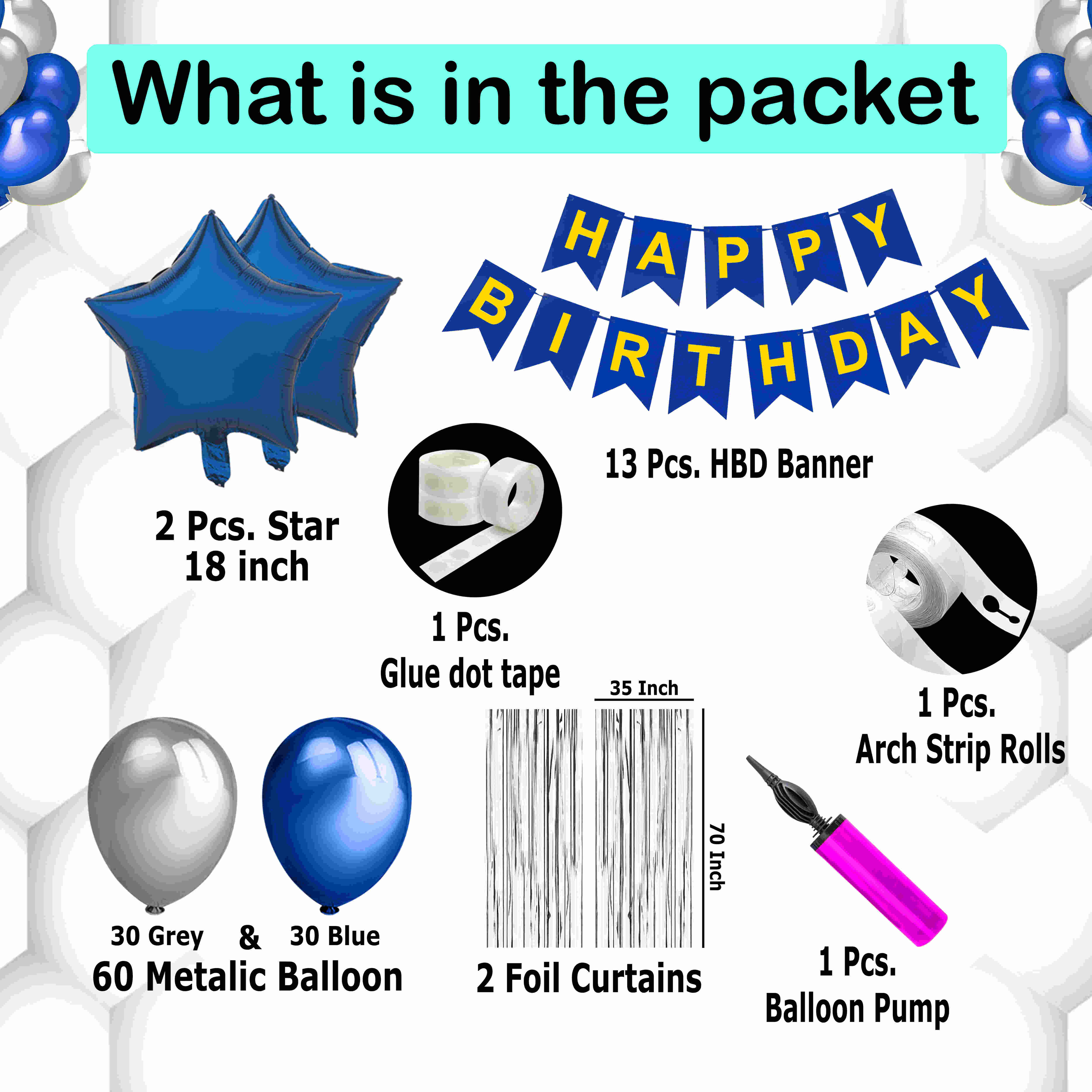 Birthday party decoration set