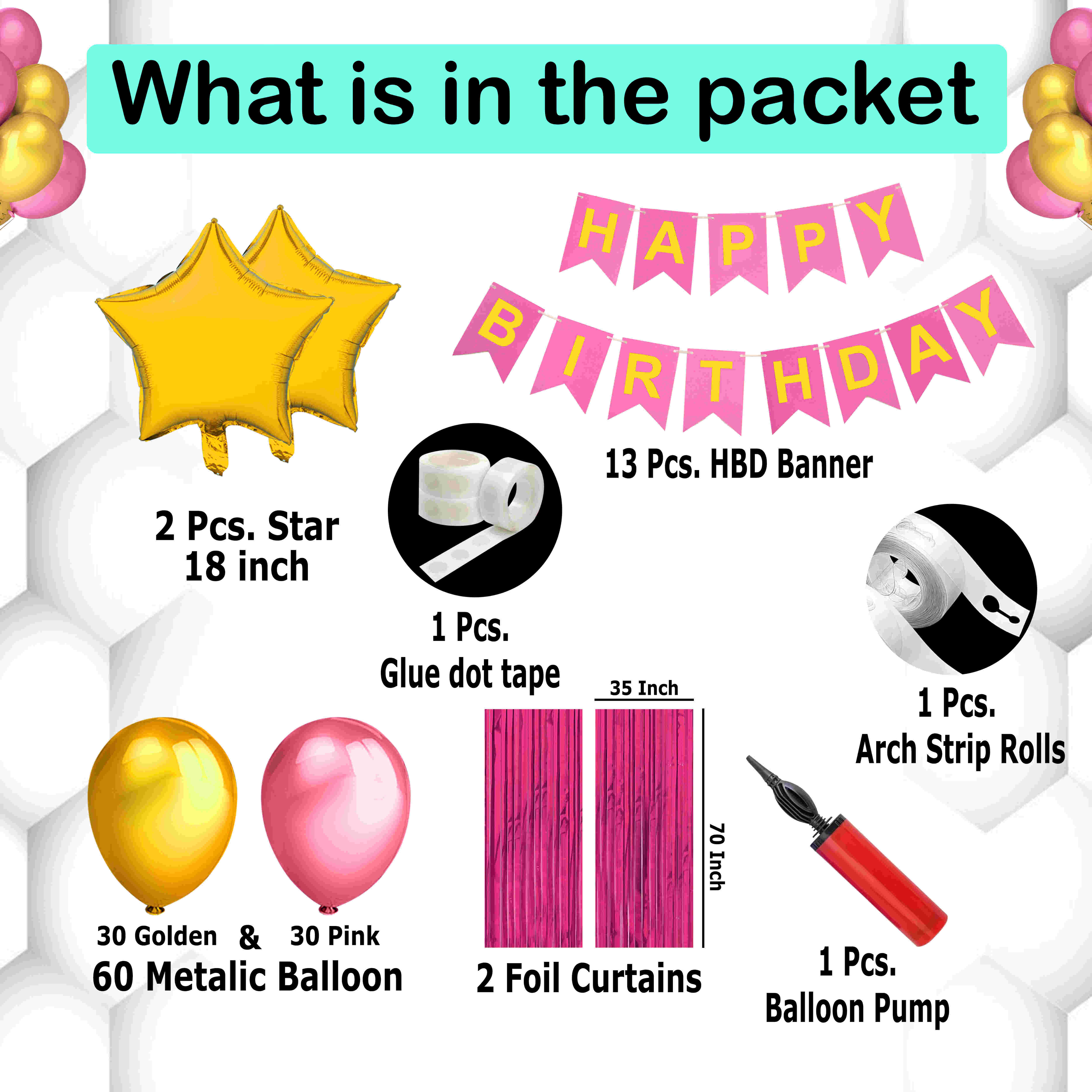 HAPPY BIRTHDAY DECORATION KIT (BANNER)