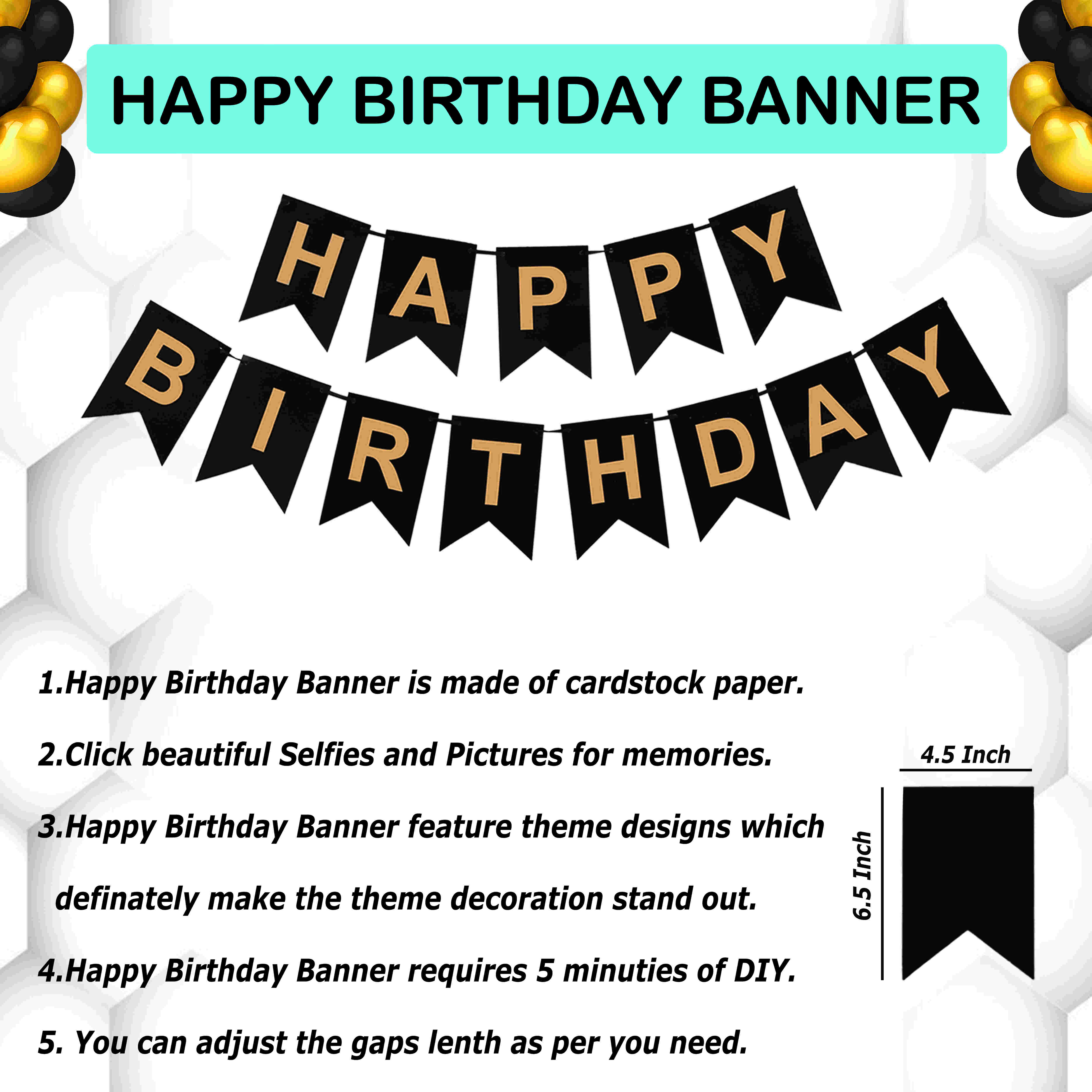 HAPPY BIRTHDAY DECORATION COMBO KIT (BANNER)