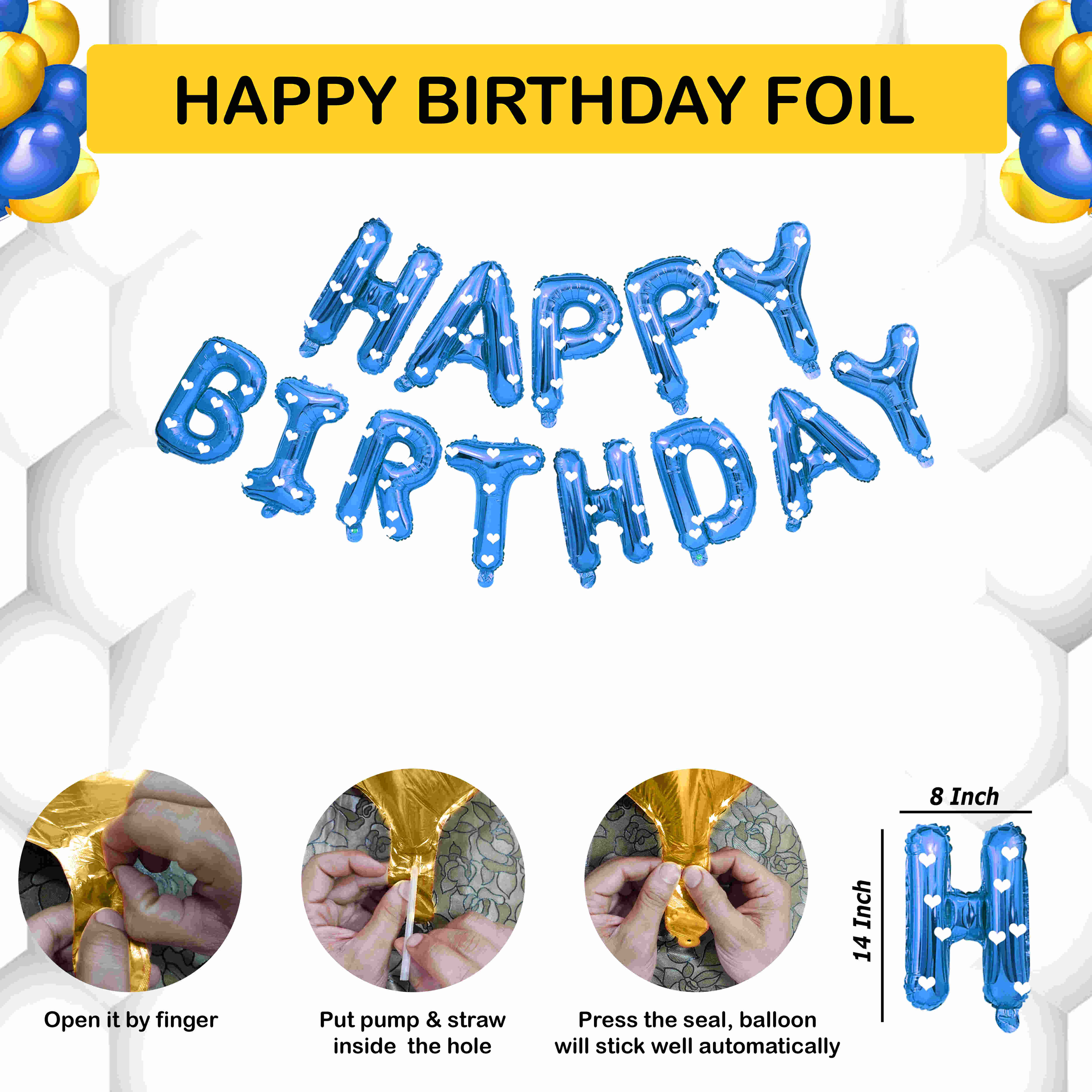 HAPPY BIRTHDAY DECORATION COMBO KIT (FOIL)