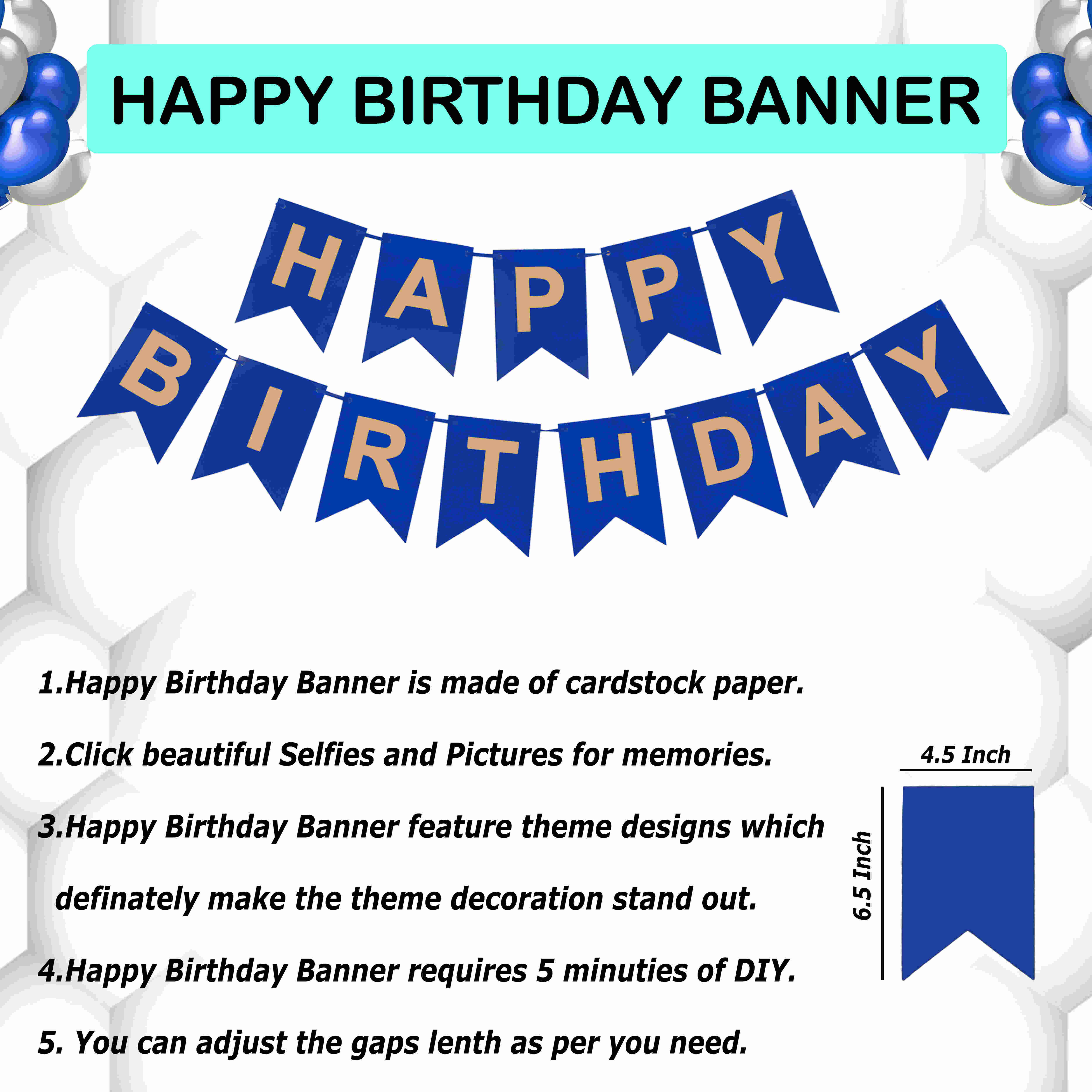 1ST BIRTHDAY DECORATION COMBO KIT