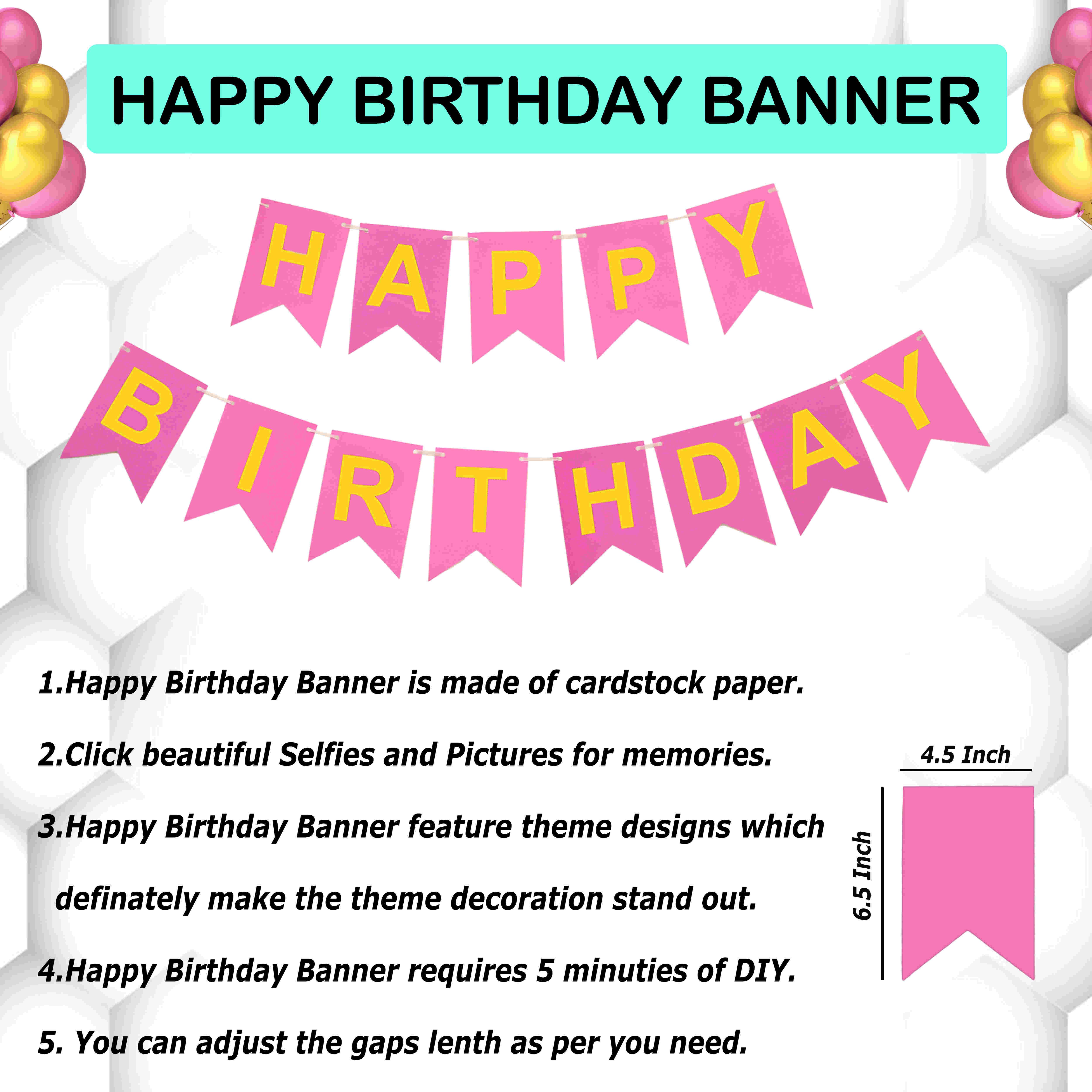 1ST BIRTHDAY GIRL DECORATION COMBO KIT