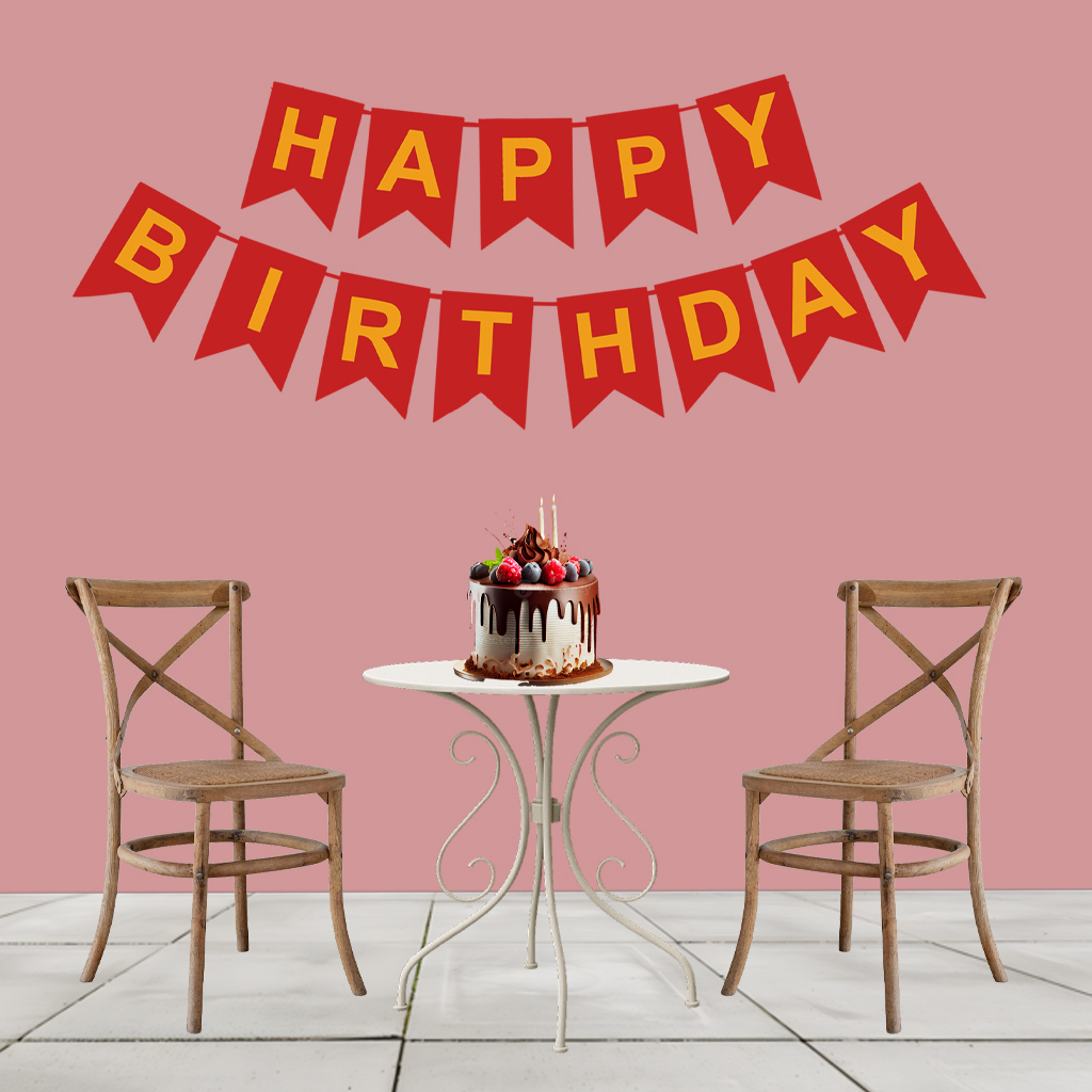 HAPPY BIRTHDAY BANNER (RED)