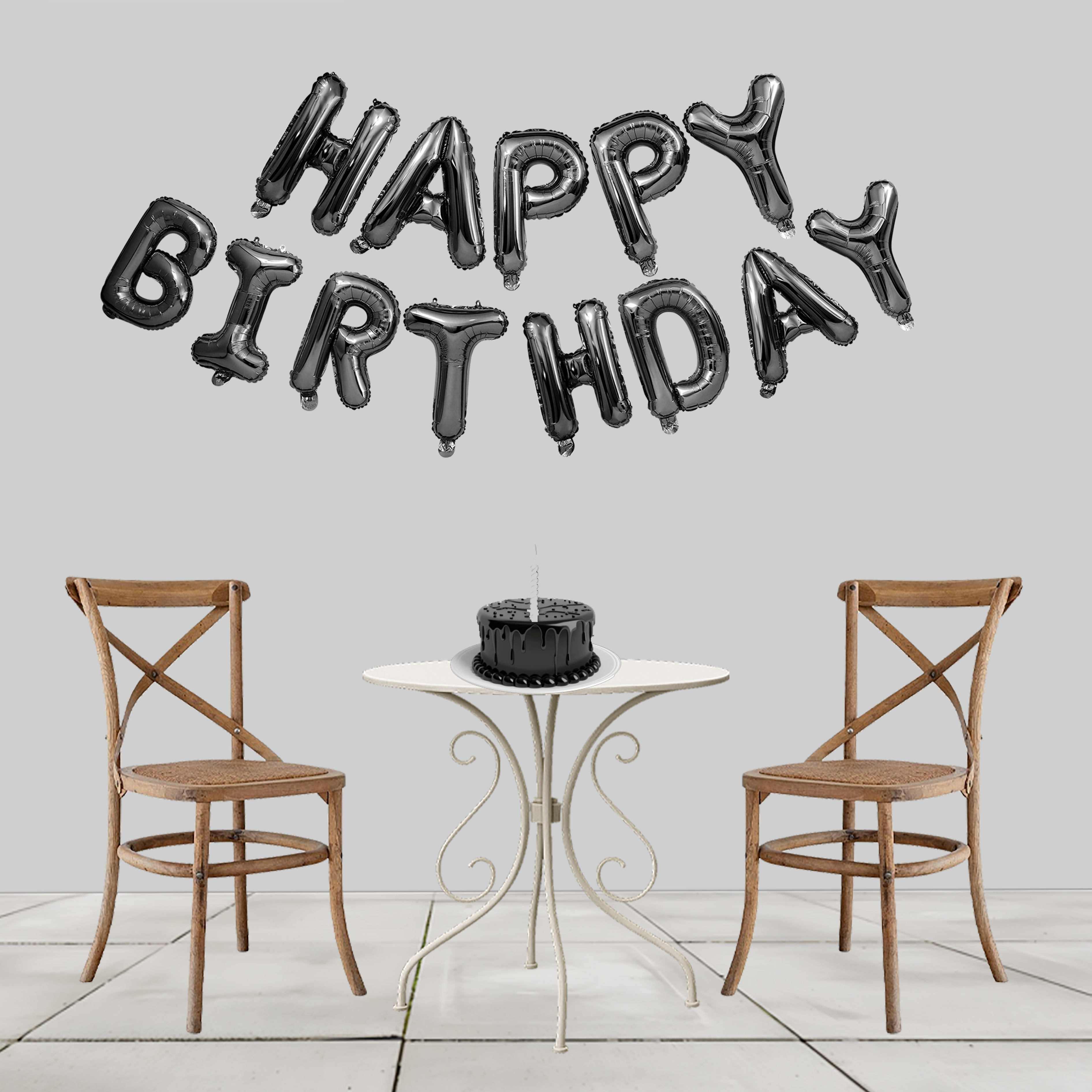 HAPPY BIRTHDAY FOIL (BLACK)