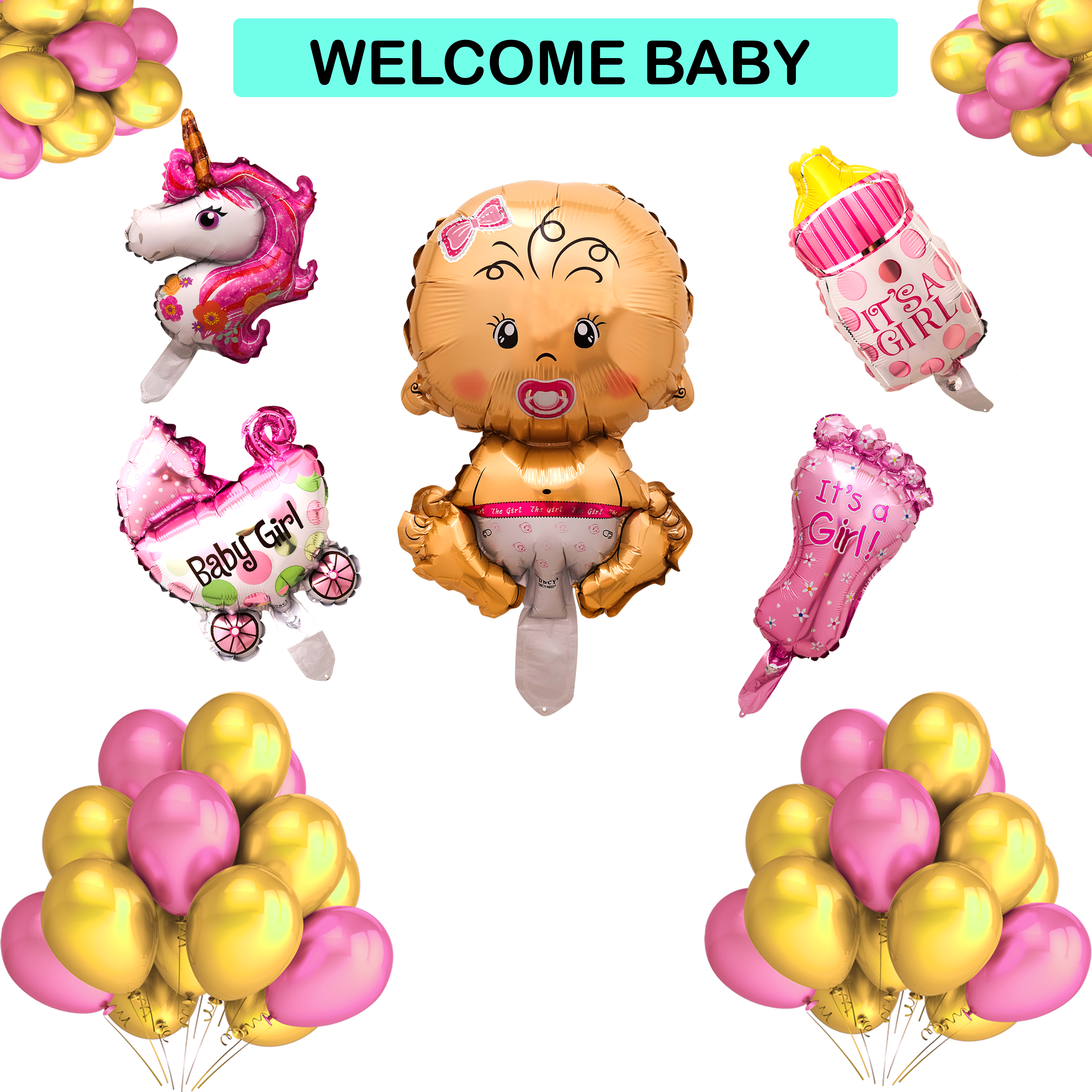 WELCOME BABY Balloon Set