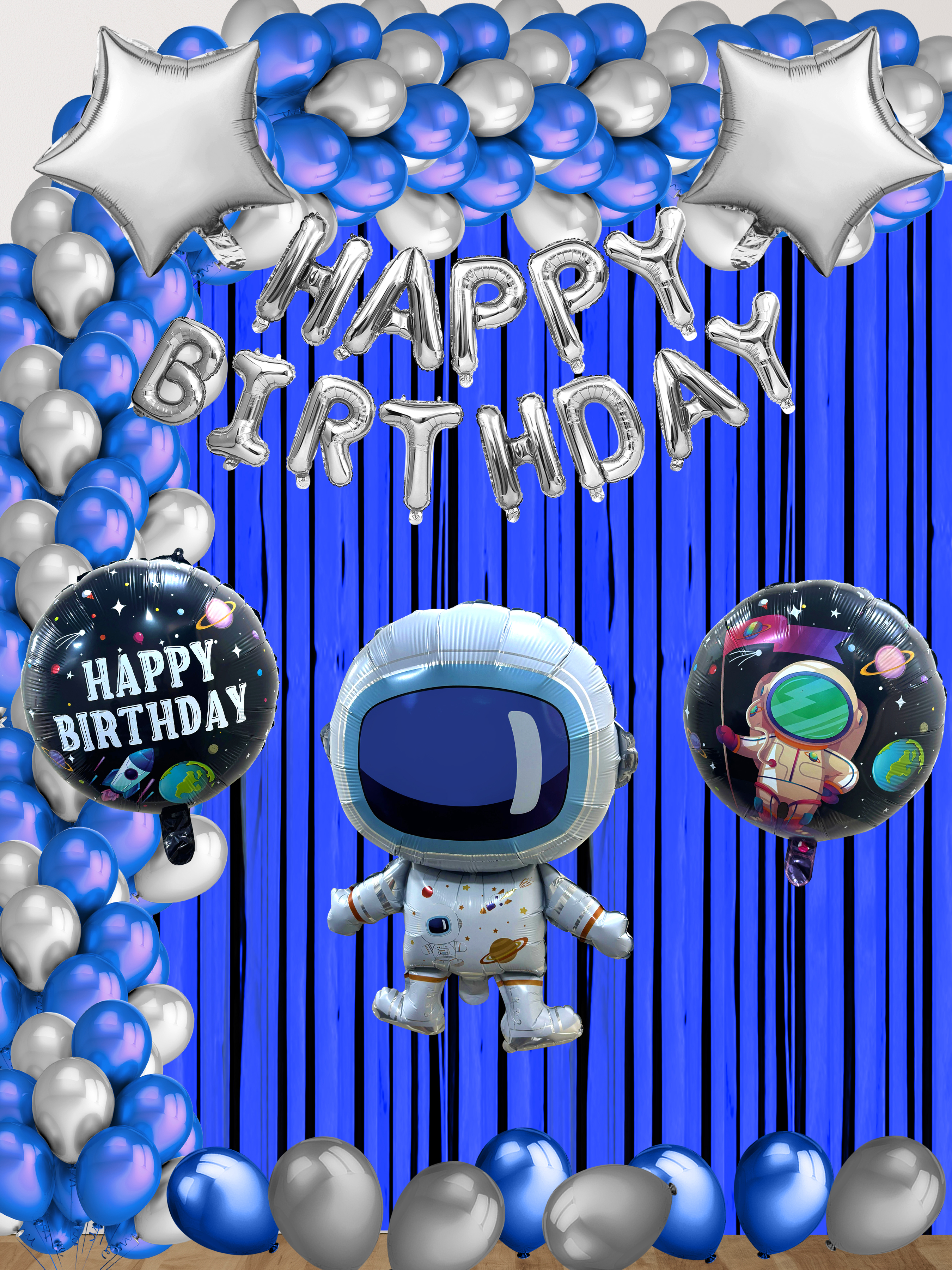 Space-Themed Birthday Decoration Set
