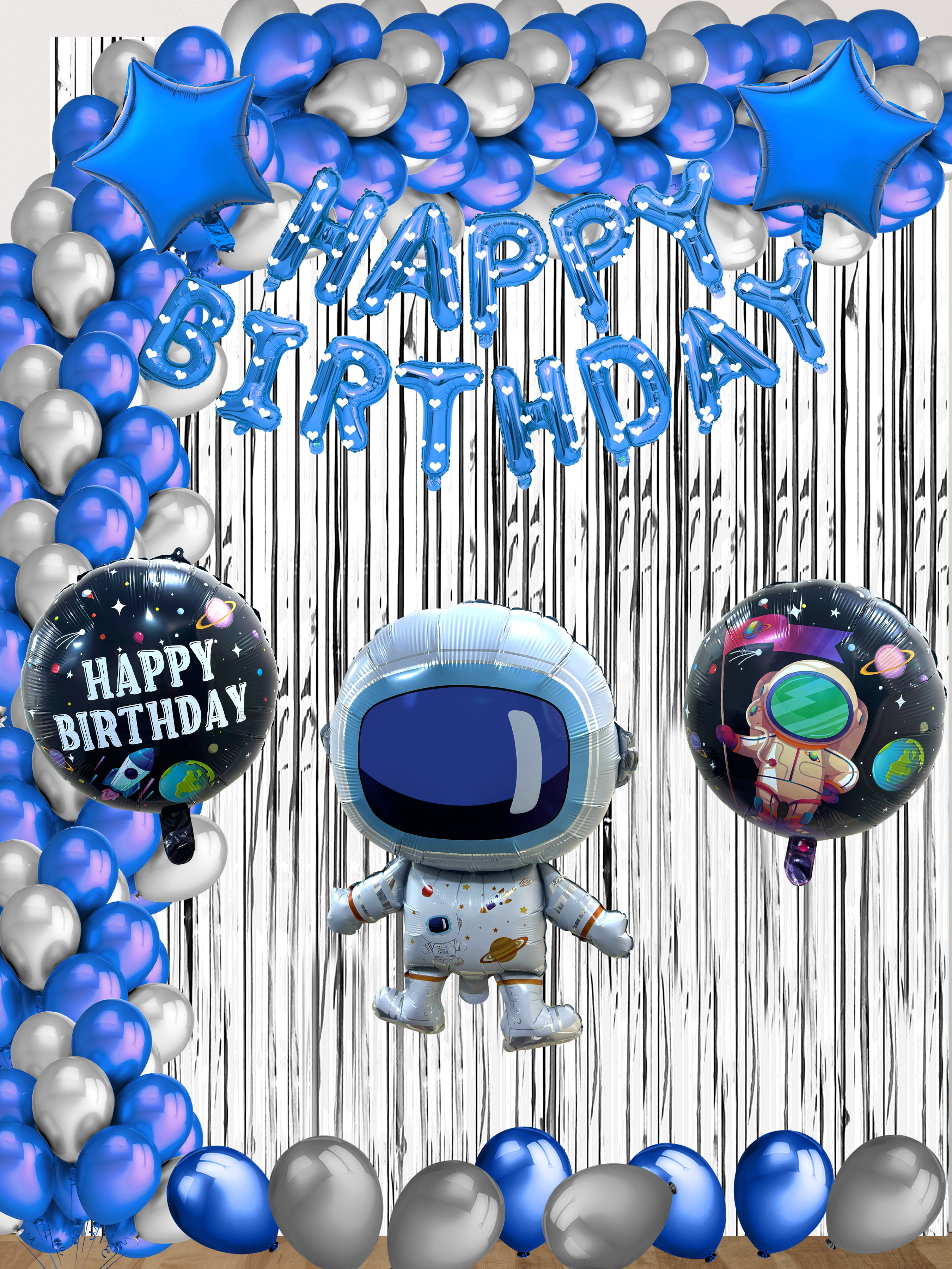 Space-Themed Birthday Party Decoration Set
