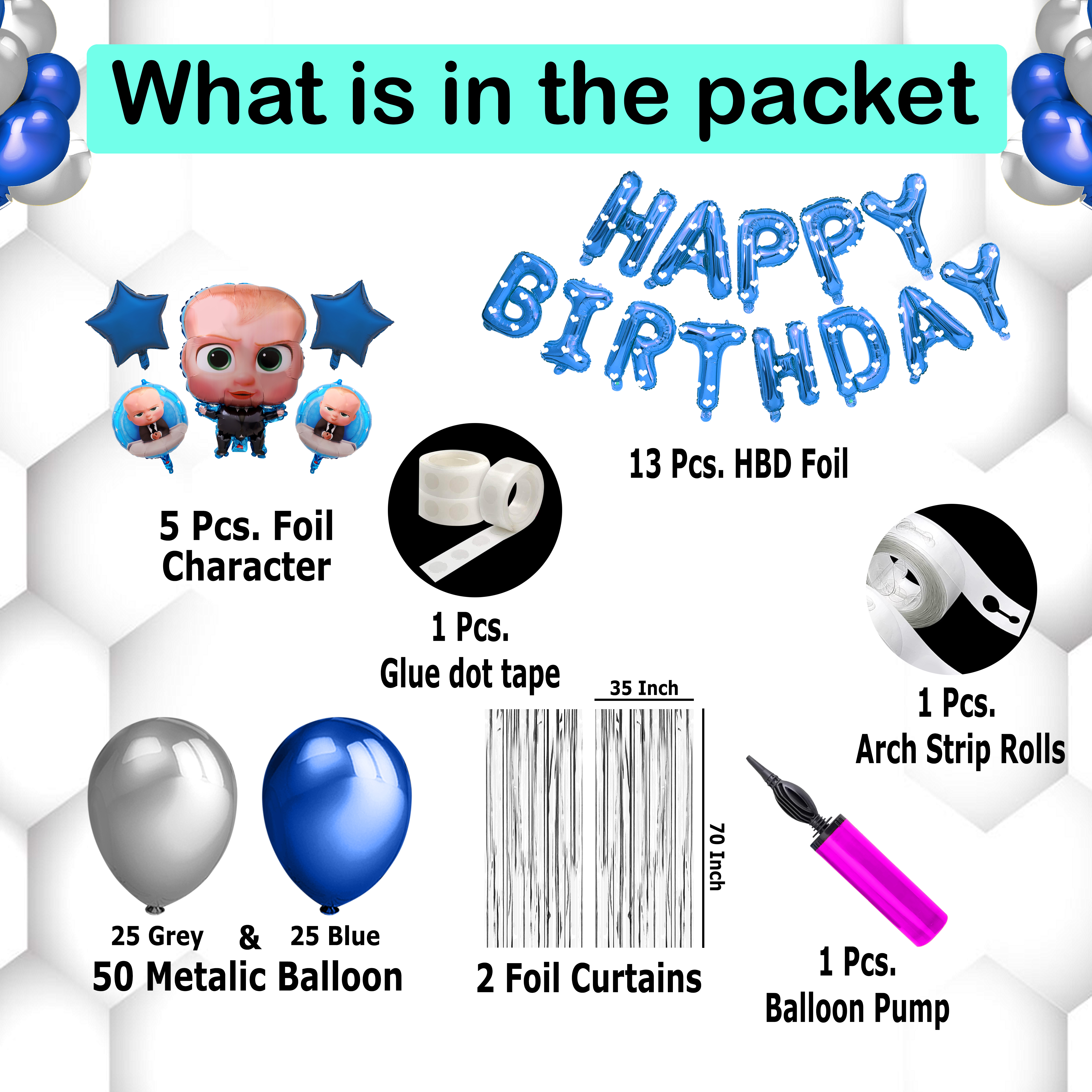 Birthday Party BOSS Balloon Decoration Set