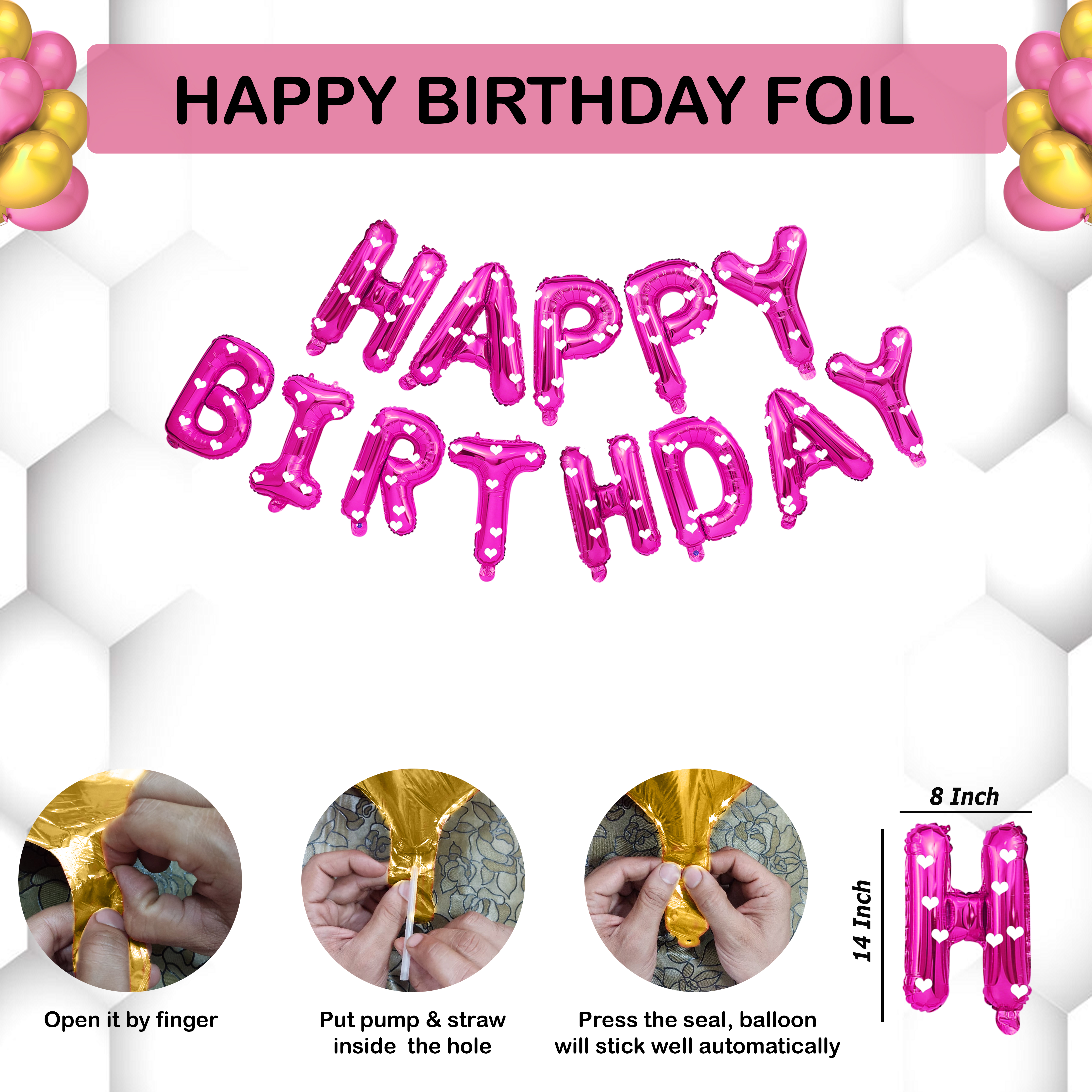 Happy Birthday COCO Foil Balloon Set