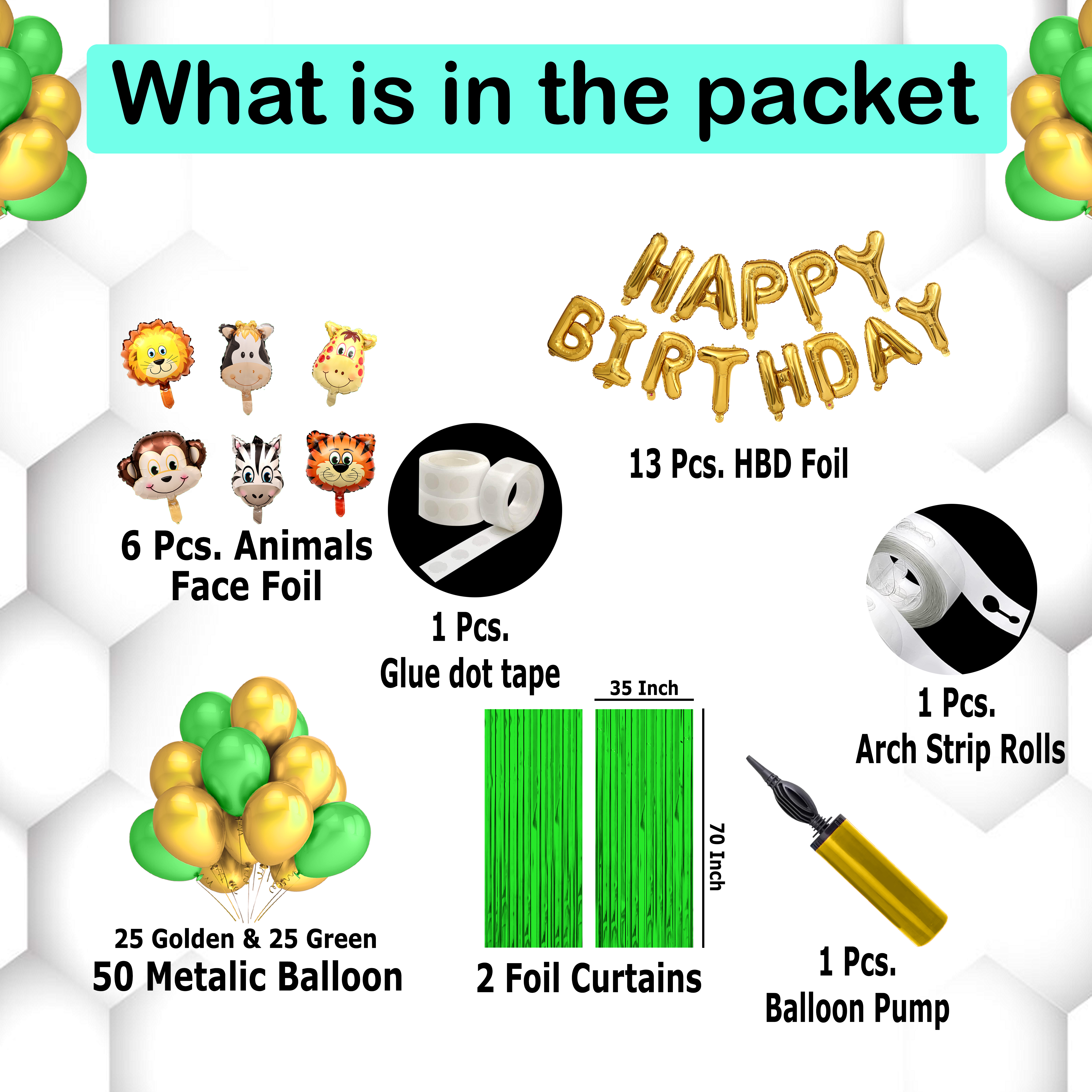 JUNGLE Birthday Party Decoration Set