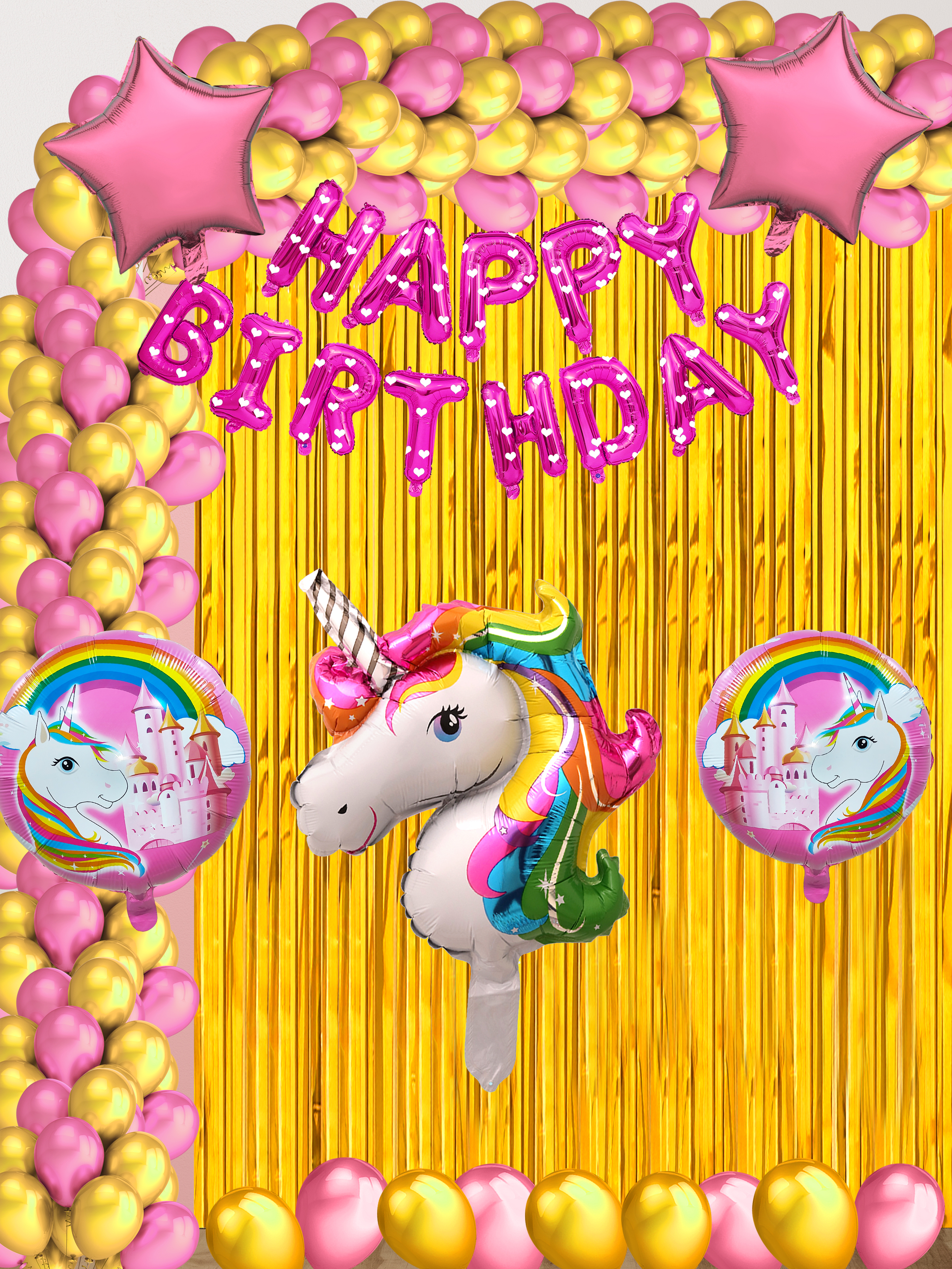 Unicorn Happy Birthday Foil Balloons