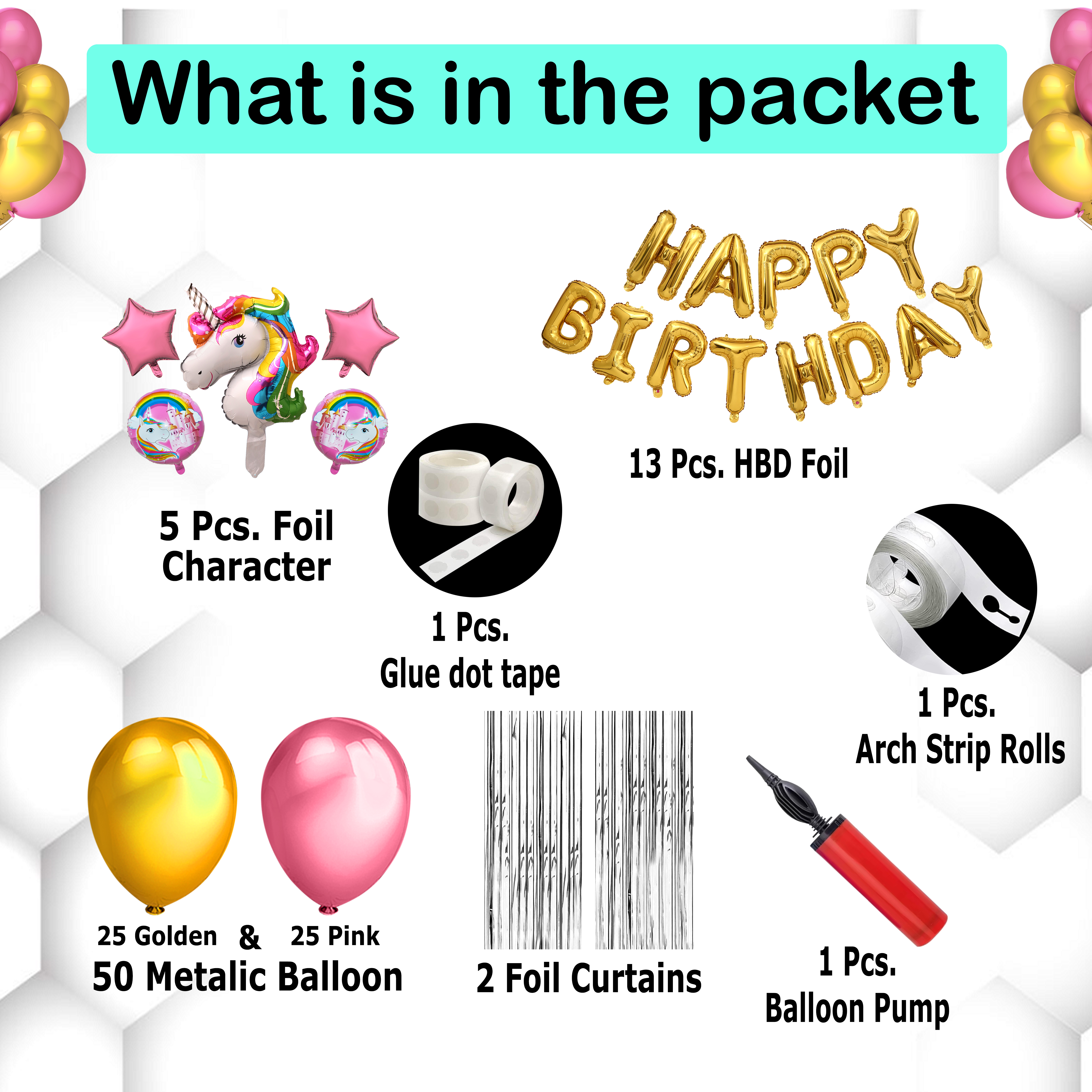 Unicorn Birthday Decoration Set