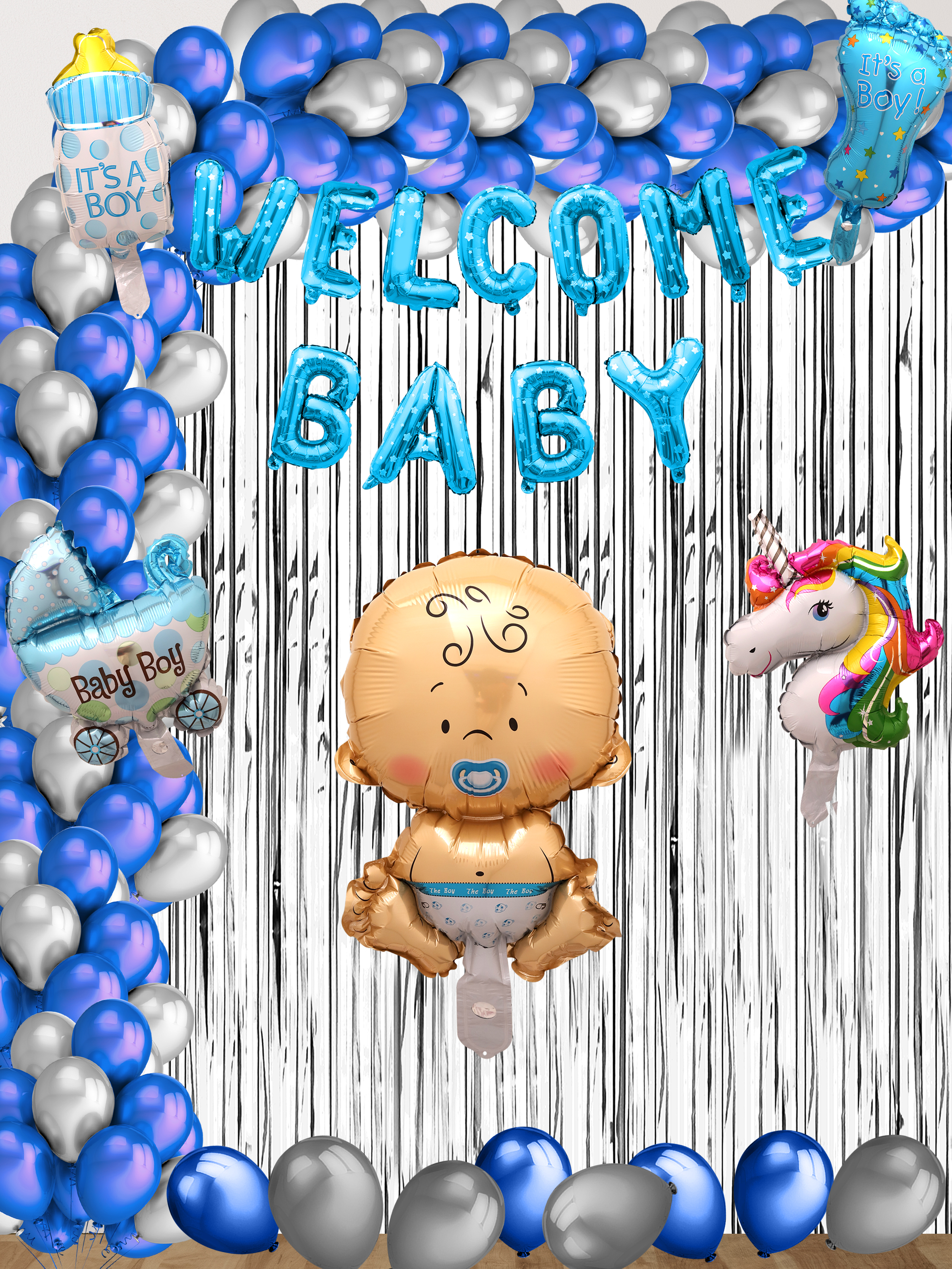 Welcome Baby Boy Decoration Set