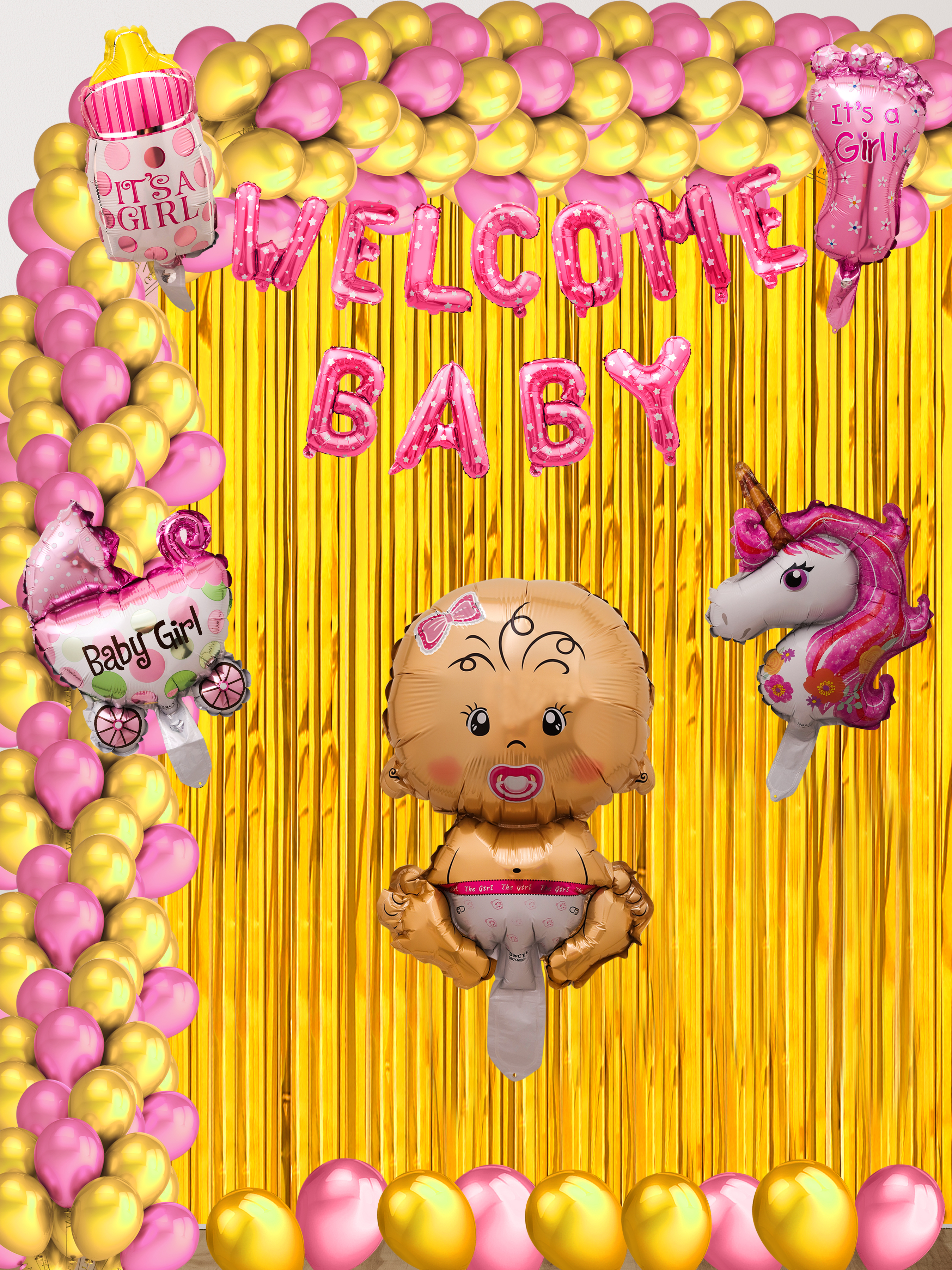 Welcome Baby Girl Decoration Set