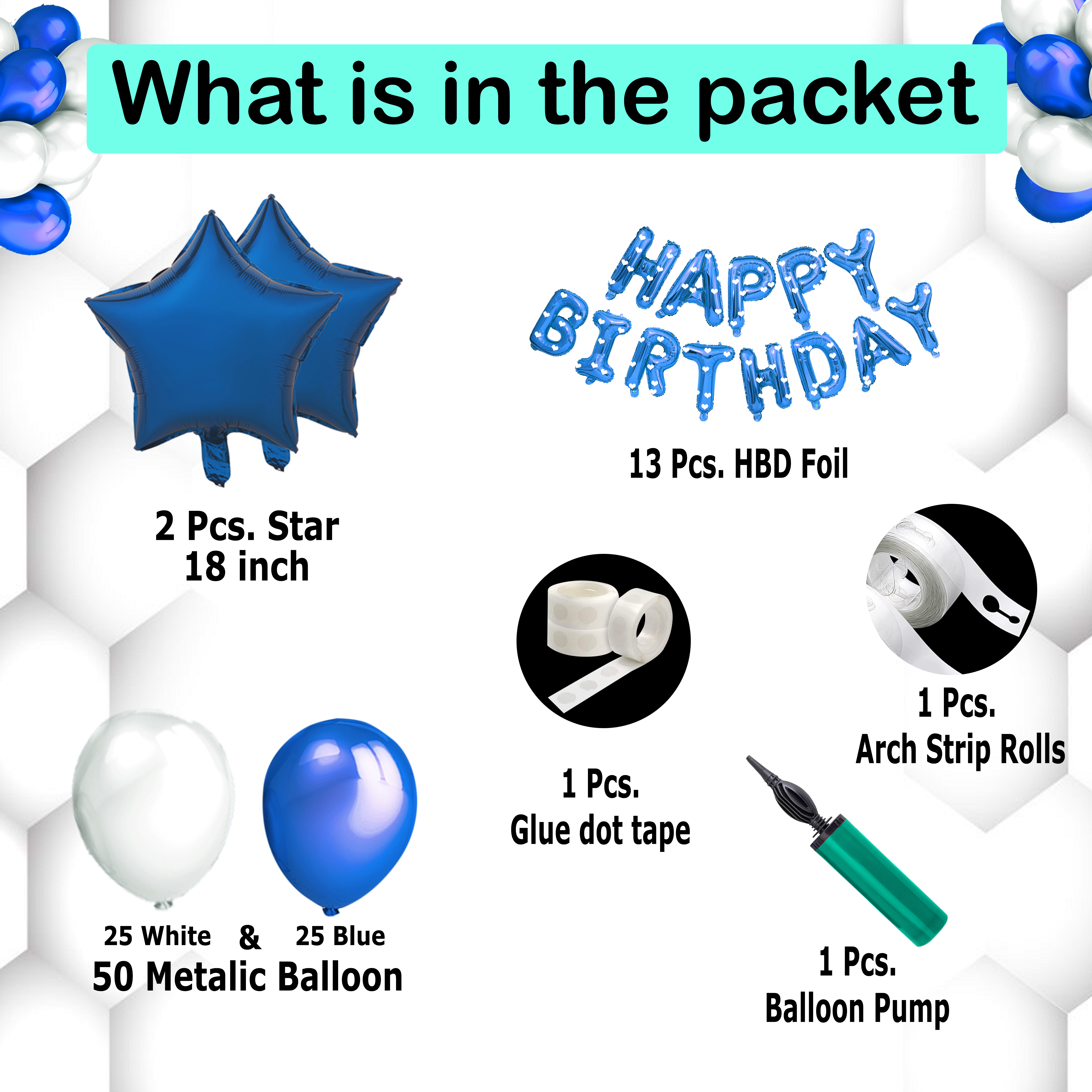 Happy Birthday Foil Balloon Set