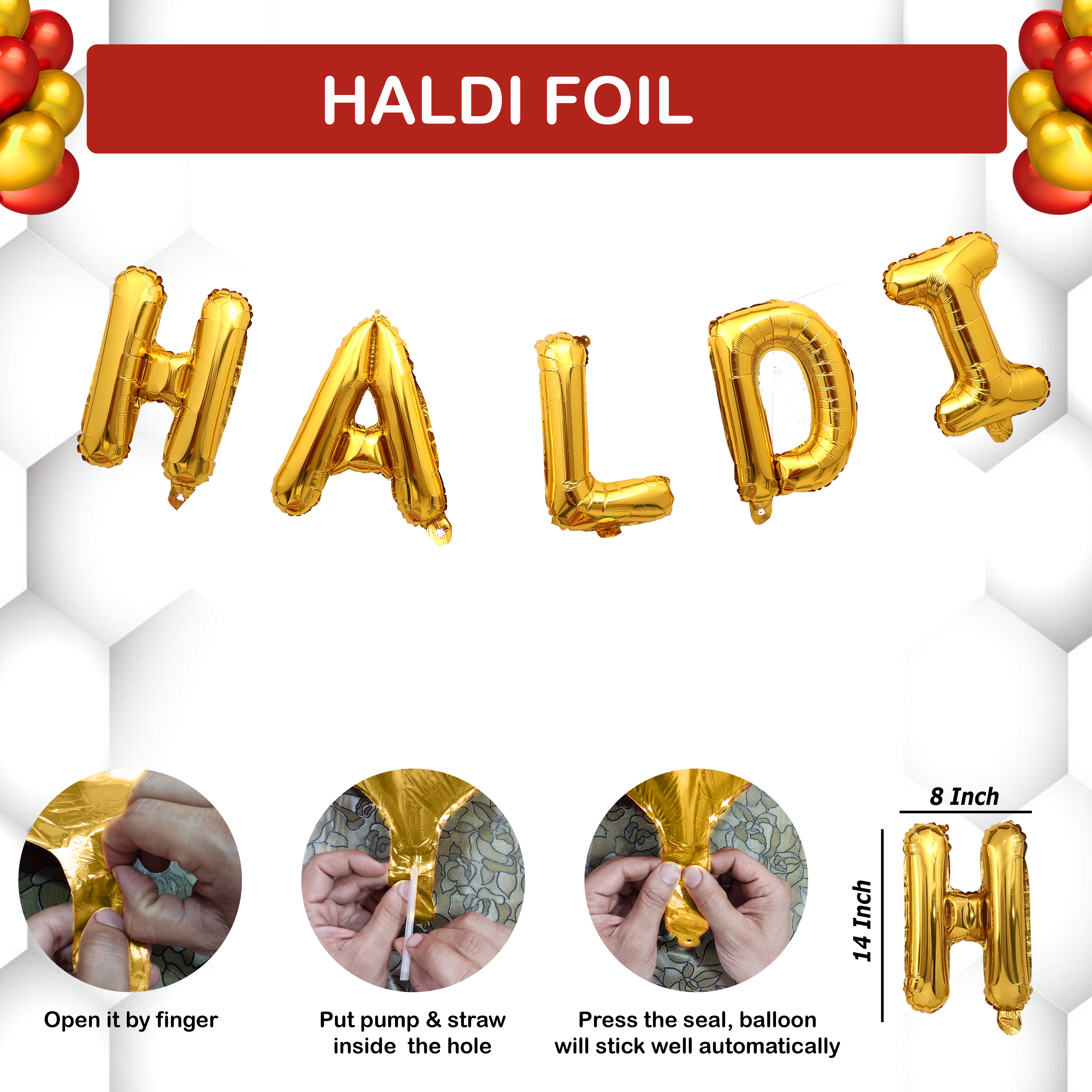 Haldi Foil Balloons