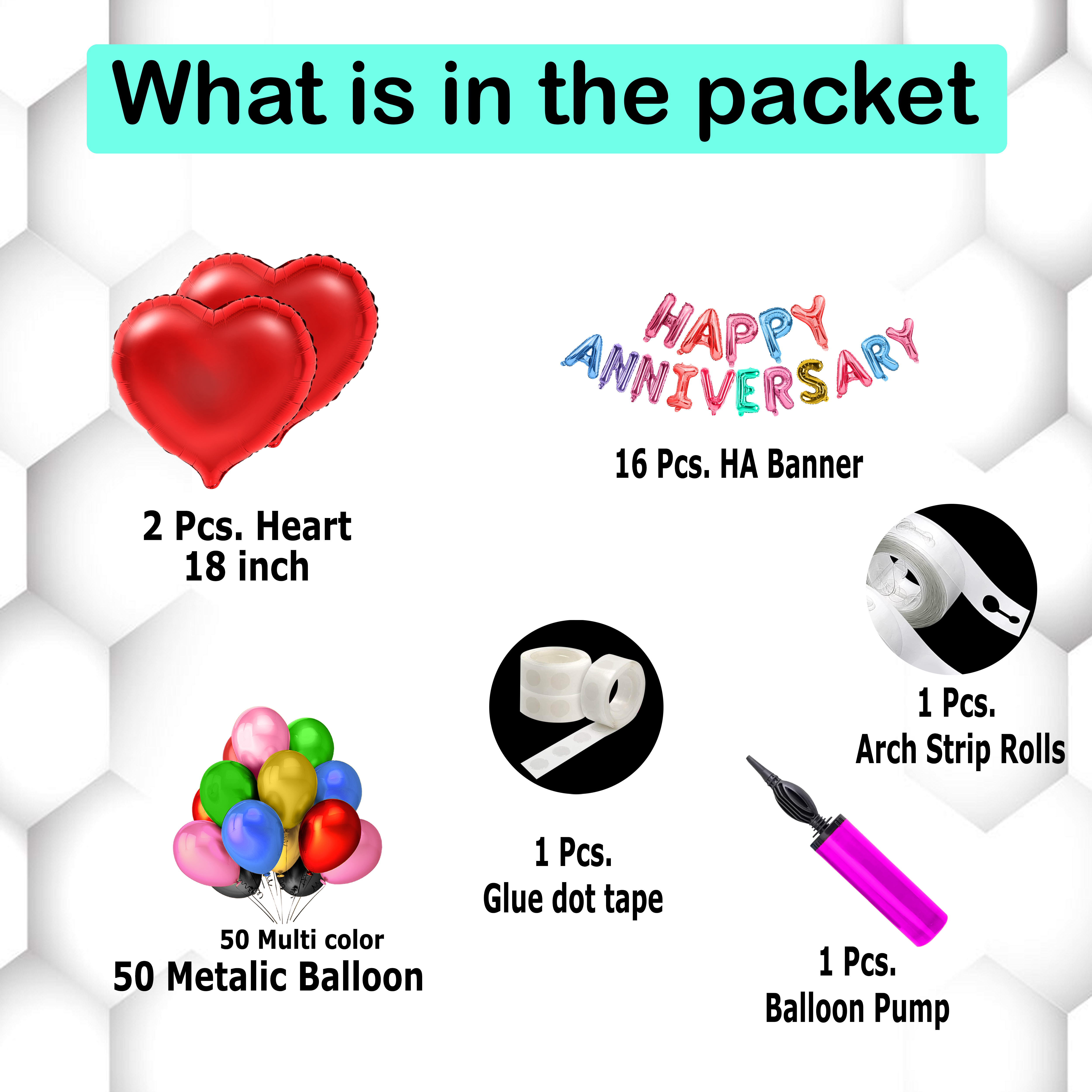 Happy Anniversary Foil Balloons