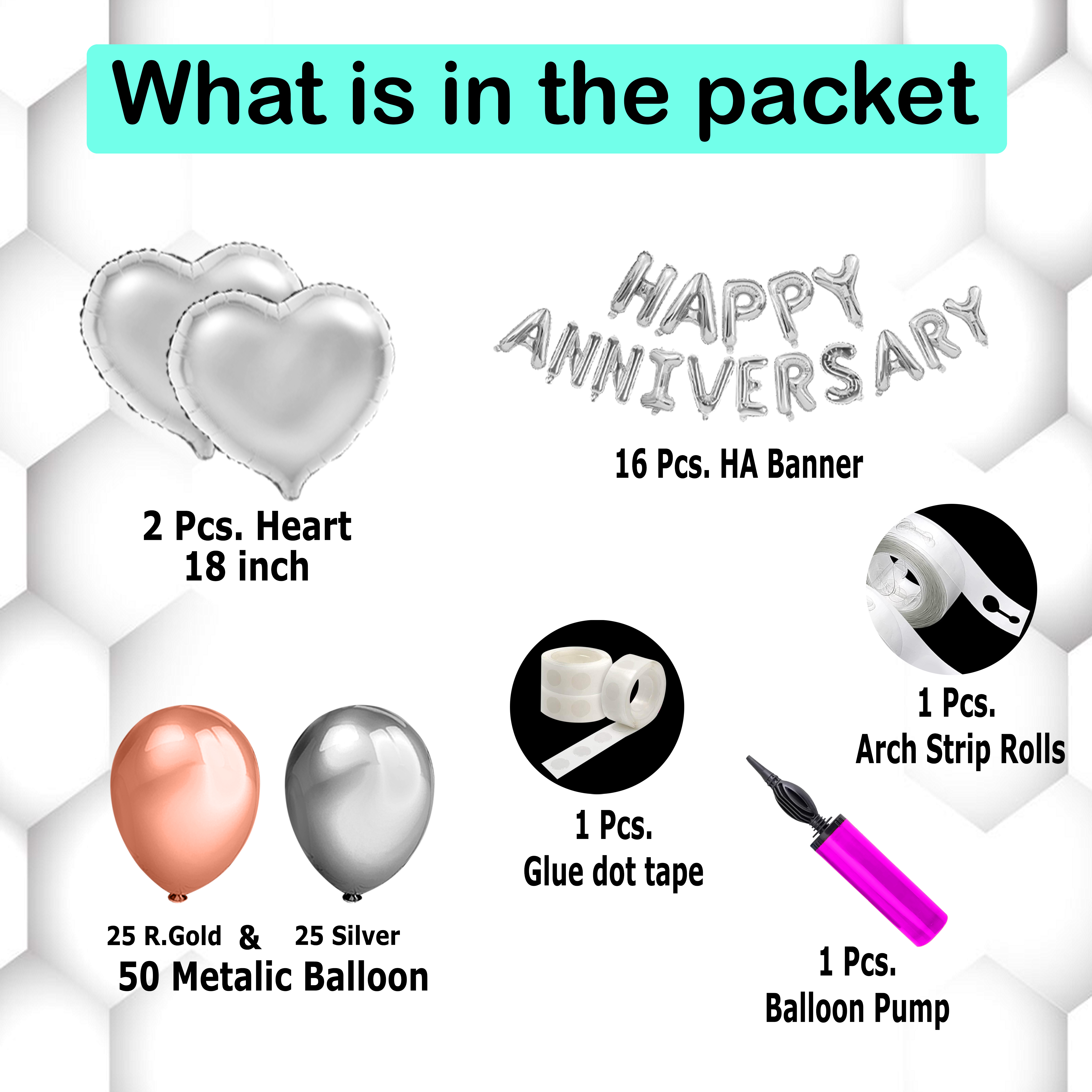 Happy Anniversary Foil Balloons