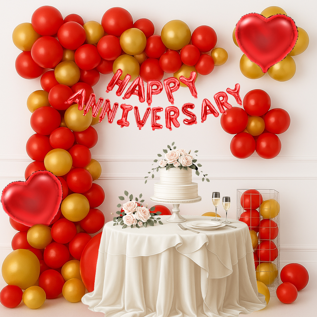Happy Anniversary Foil Balloons
