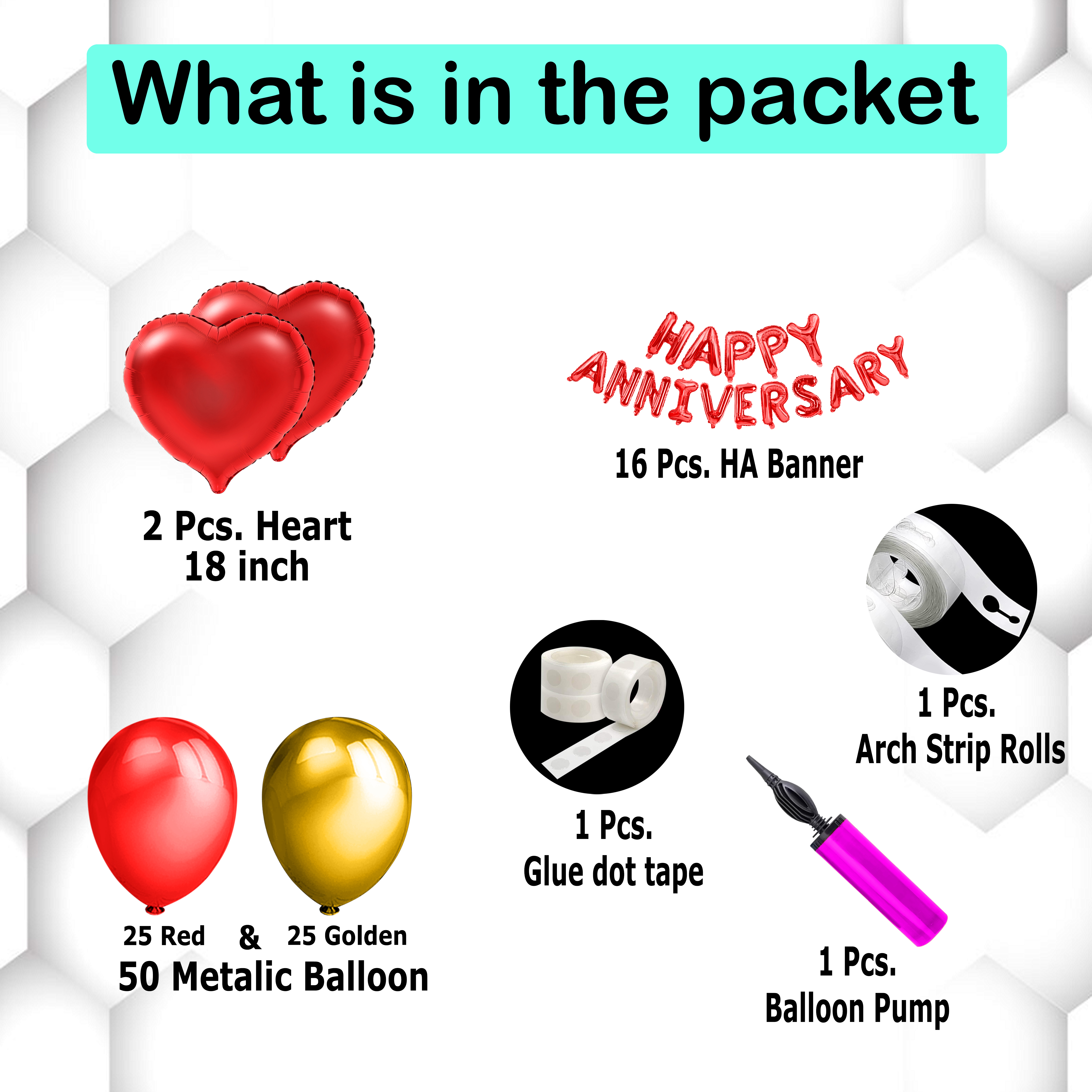 Happy Anniversary Foil Balloons