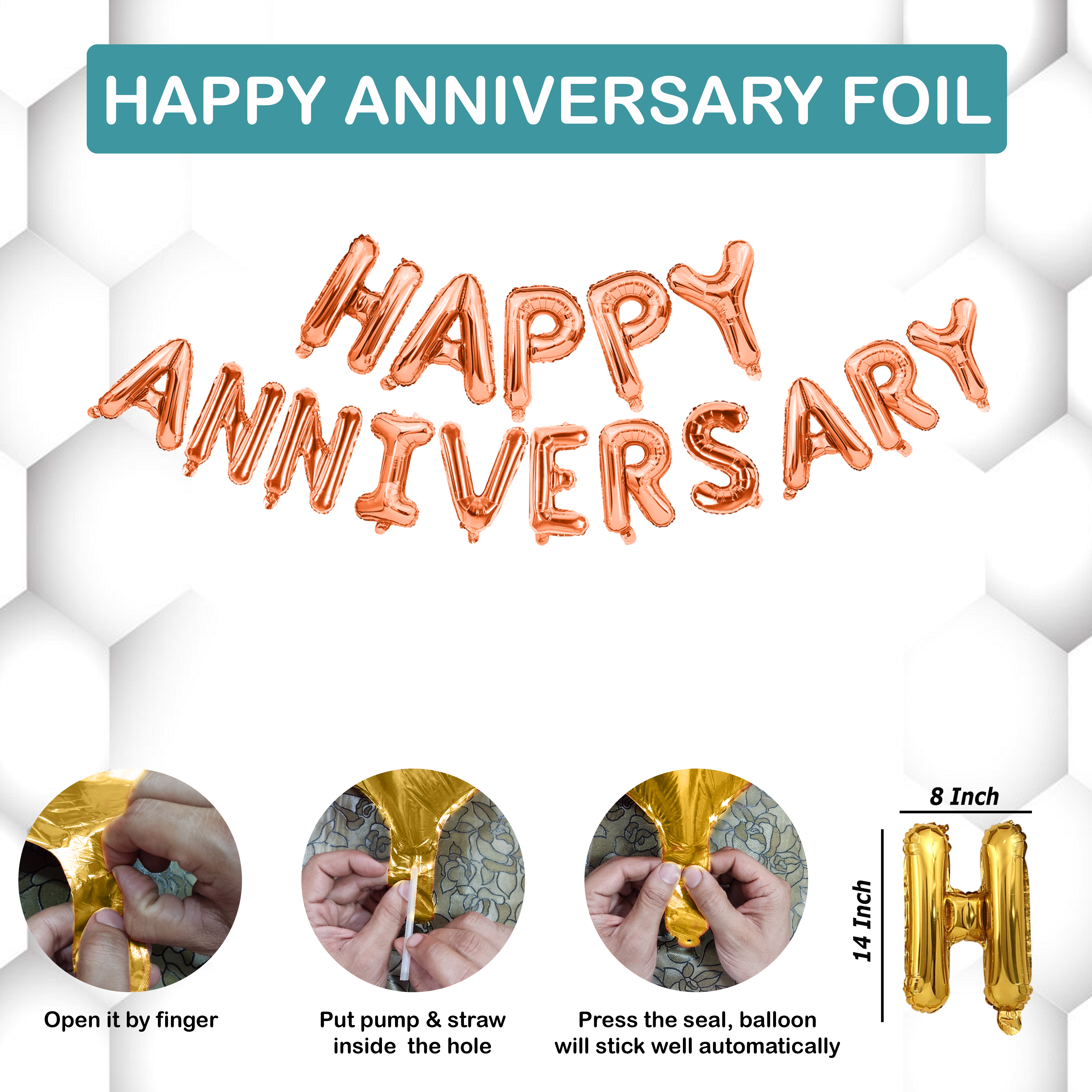 Happy Anniversary Foil Balloons