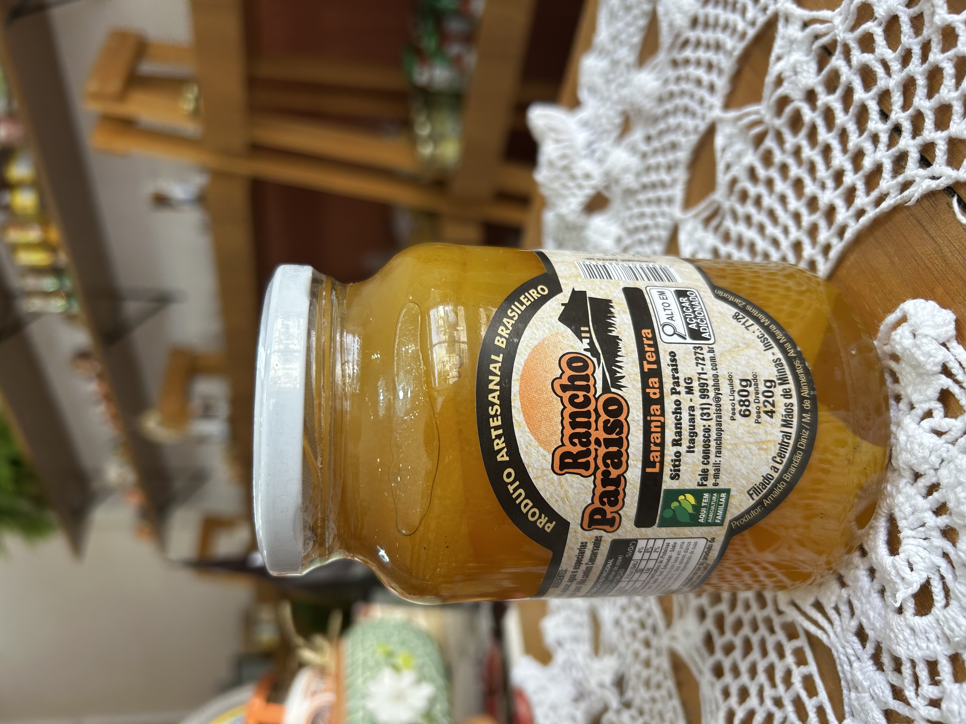 Doce de Laranja da Terra em caldas Rancho Paraíso