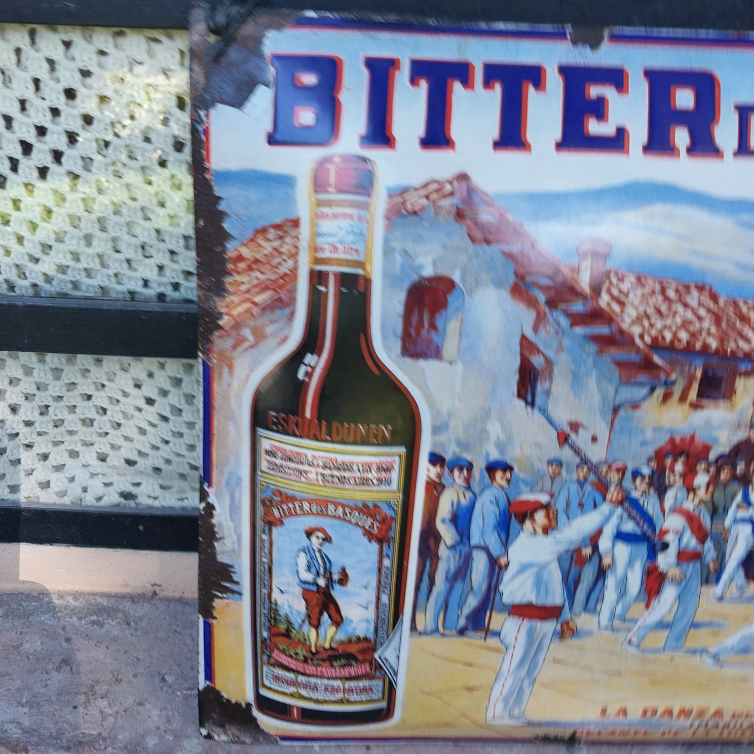 Old Original Enamel Porcelain BITTER DES BASQUES sign