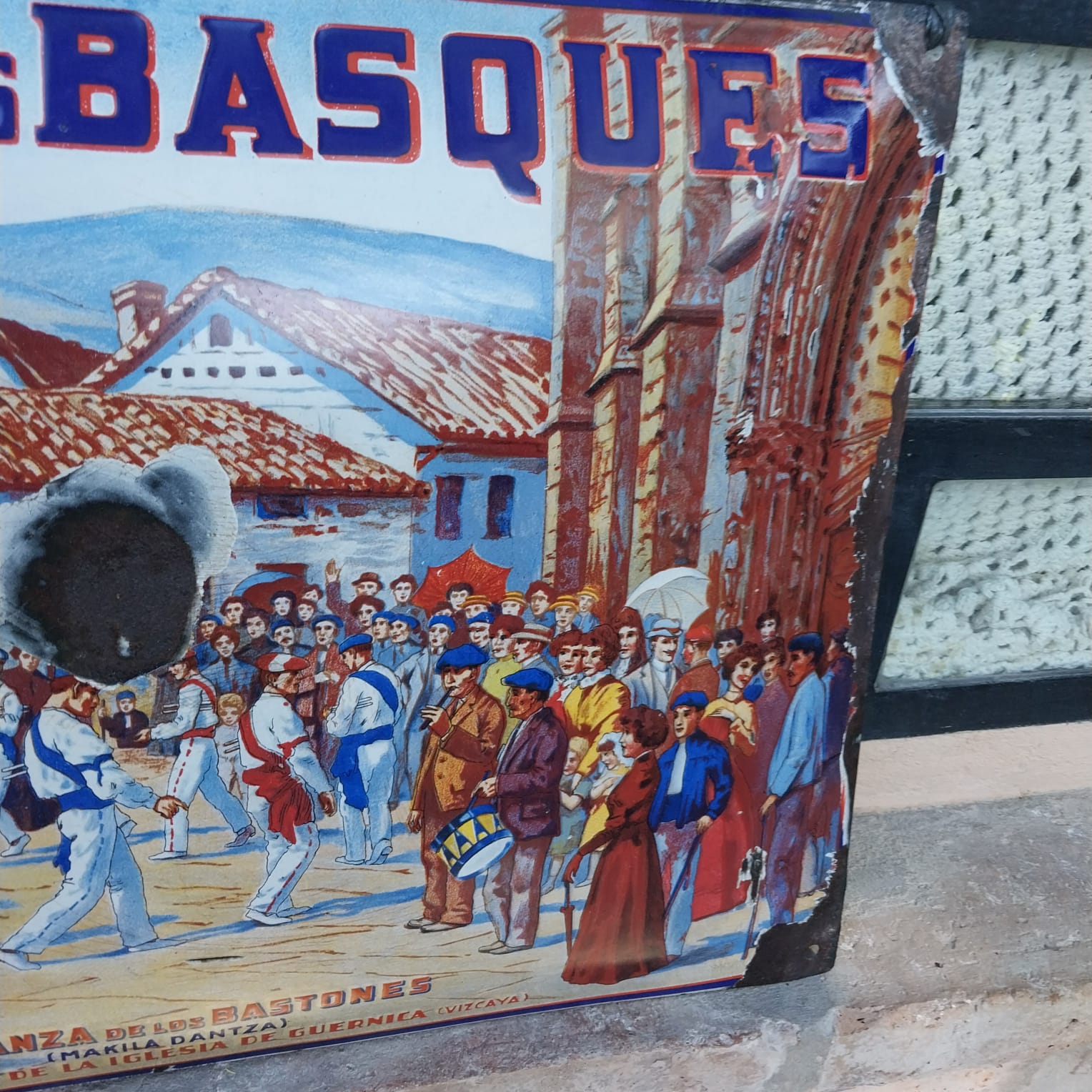 Old Original Enamel Porcelain BITTER DES BASQUES sign