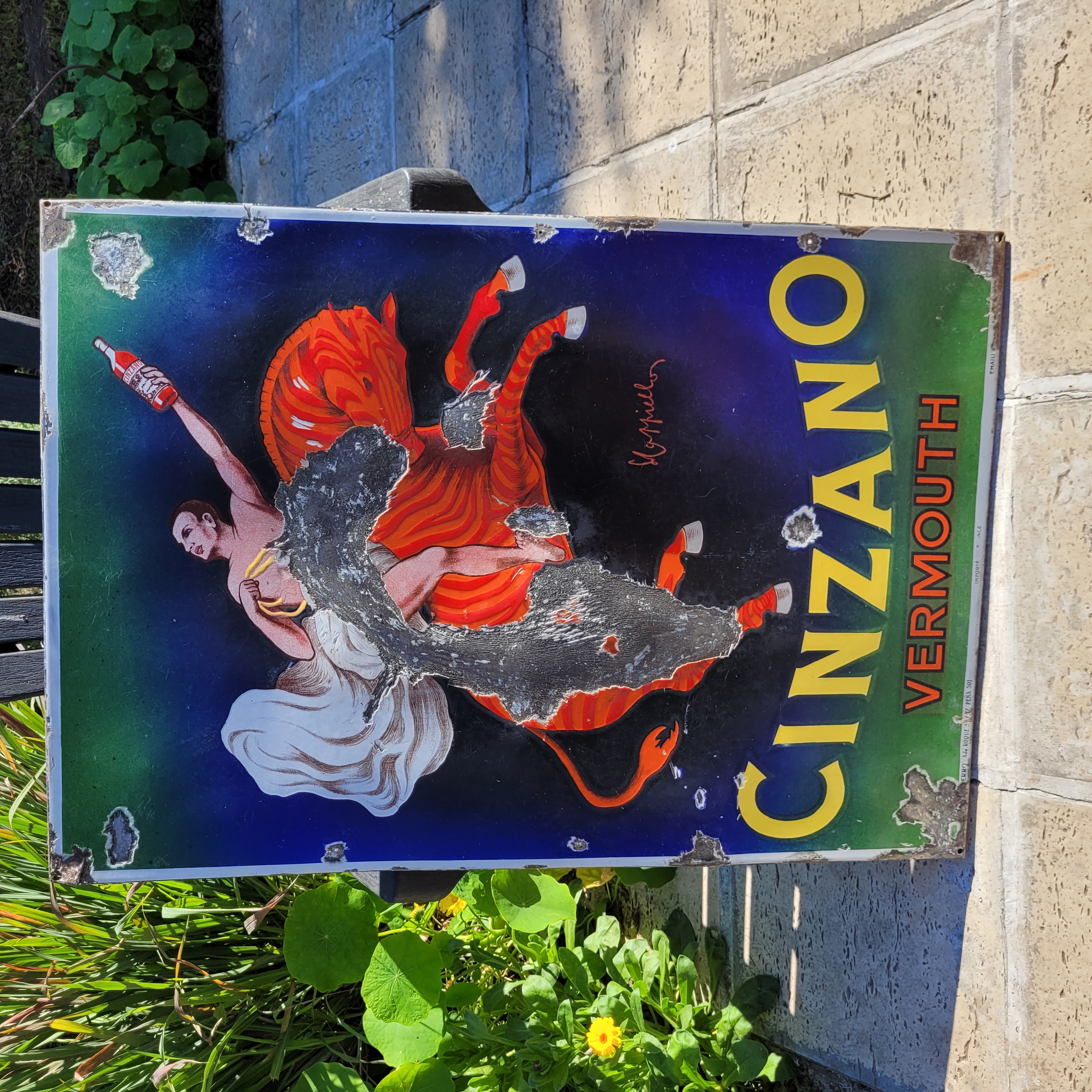 Old Original CINZANO sign Cappiello