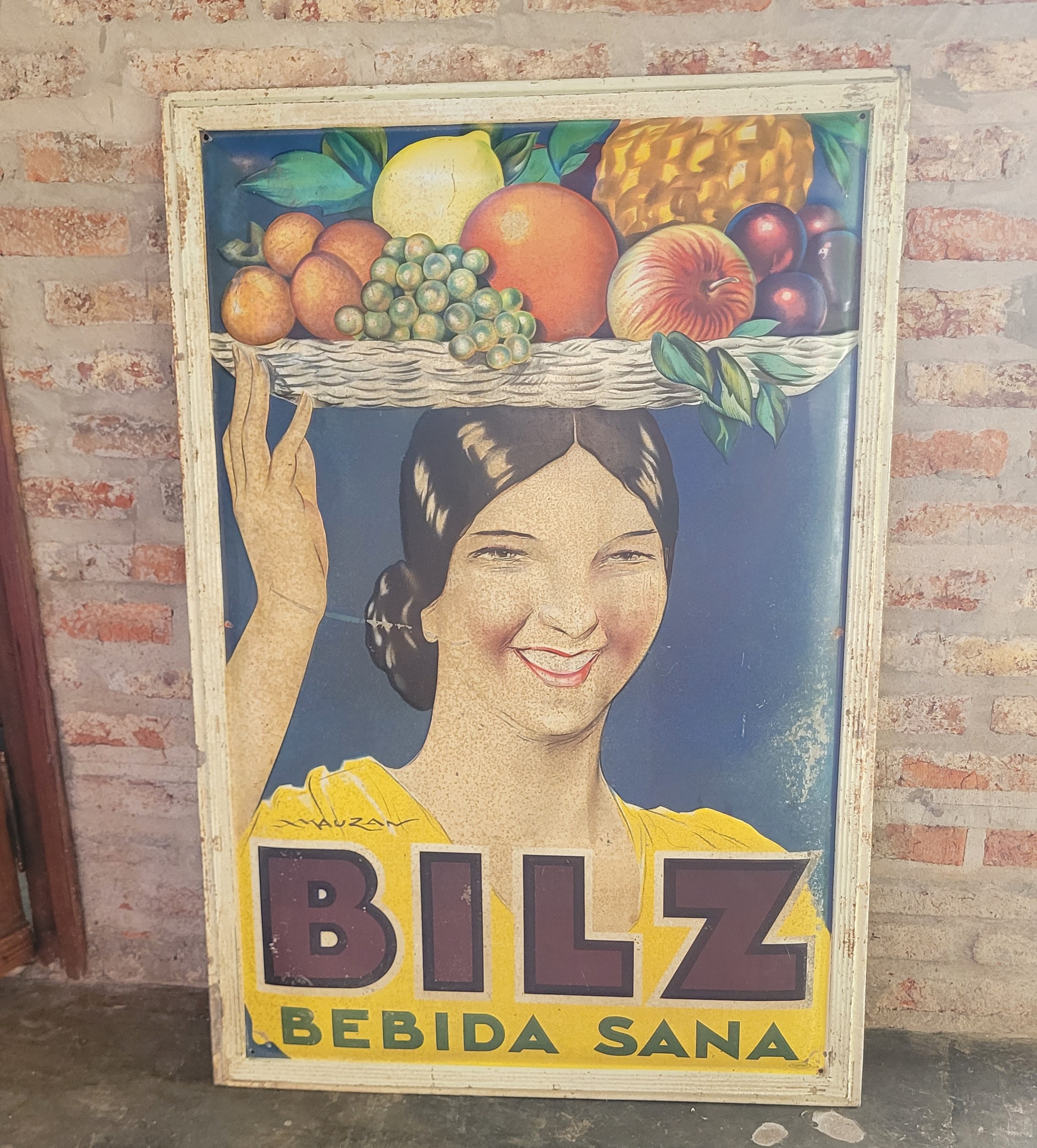 Old Original Lithograph BILZ by Mauzan