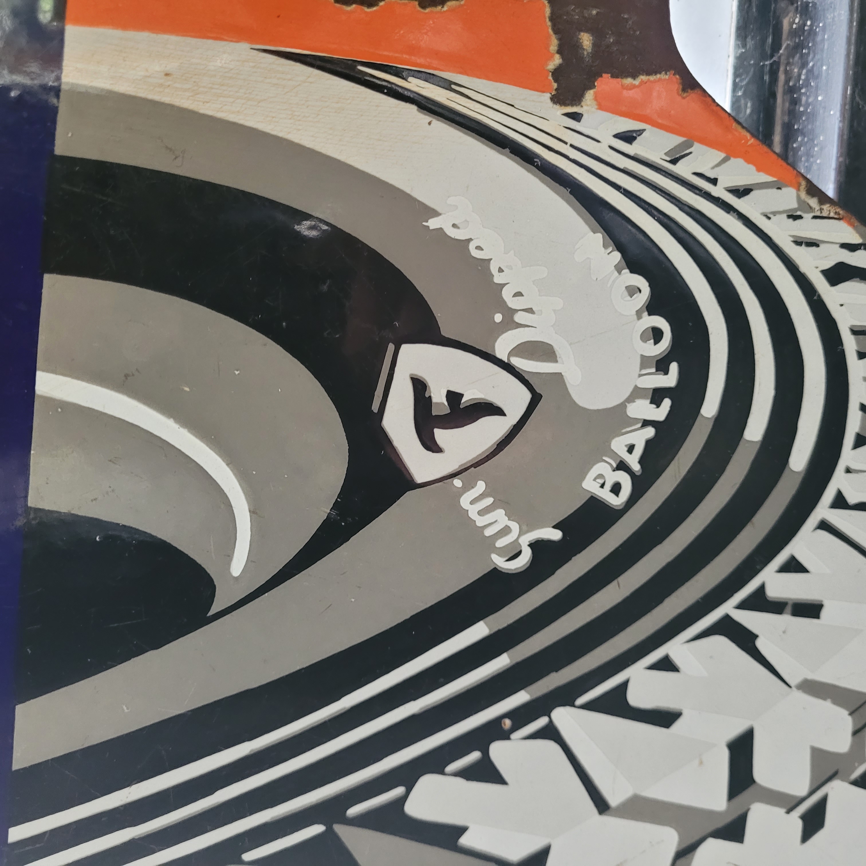 Old Original Enamel Porcelain Firestone Tire Sign