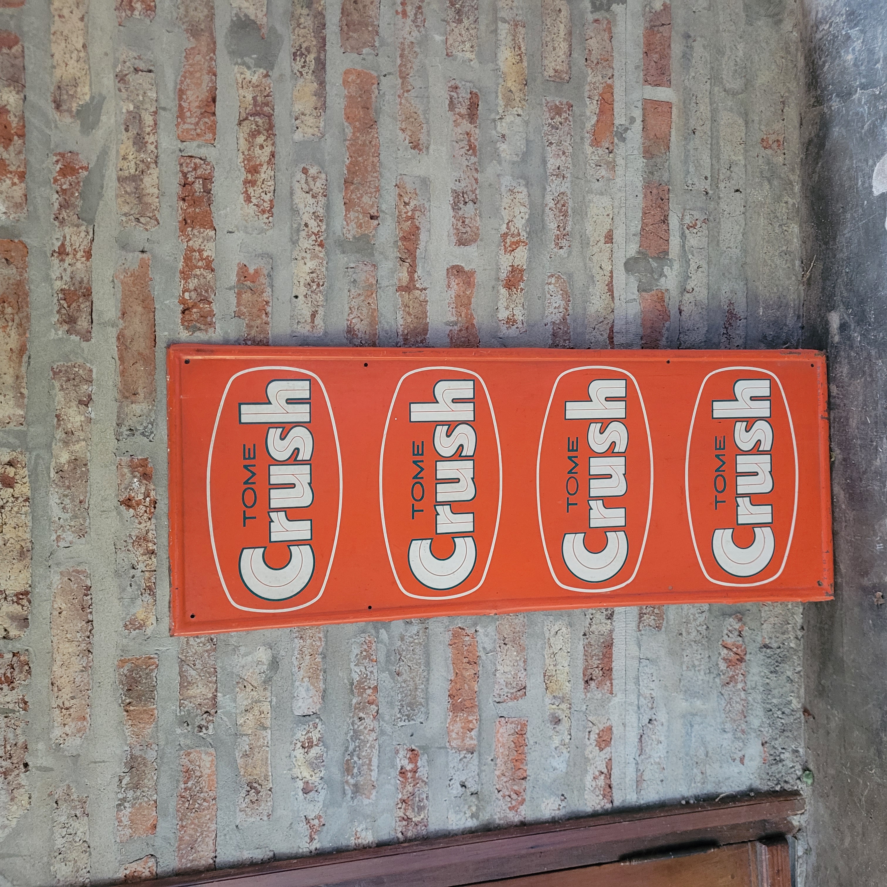 Original Lithography CRUSH ORANGE SODA sign