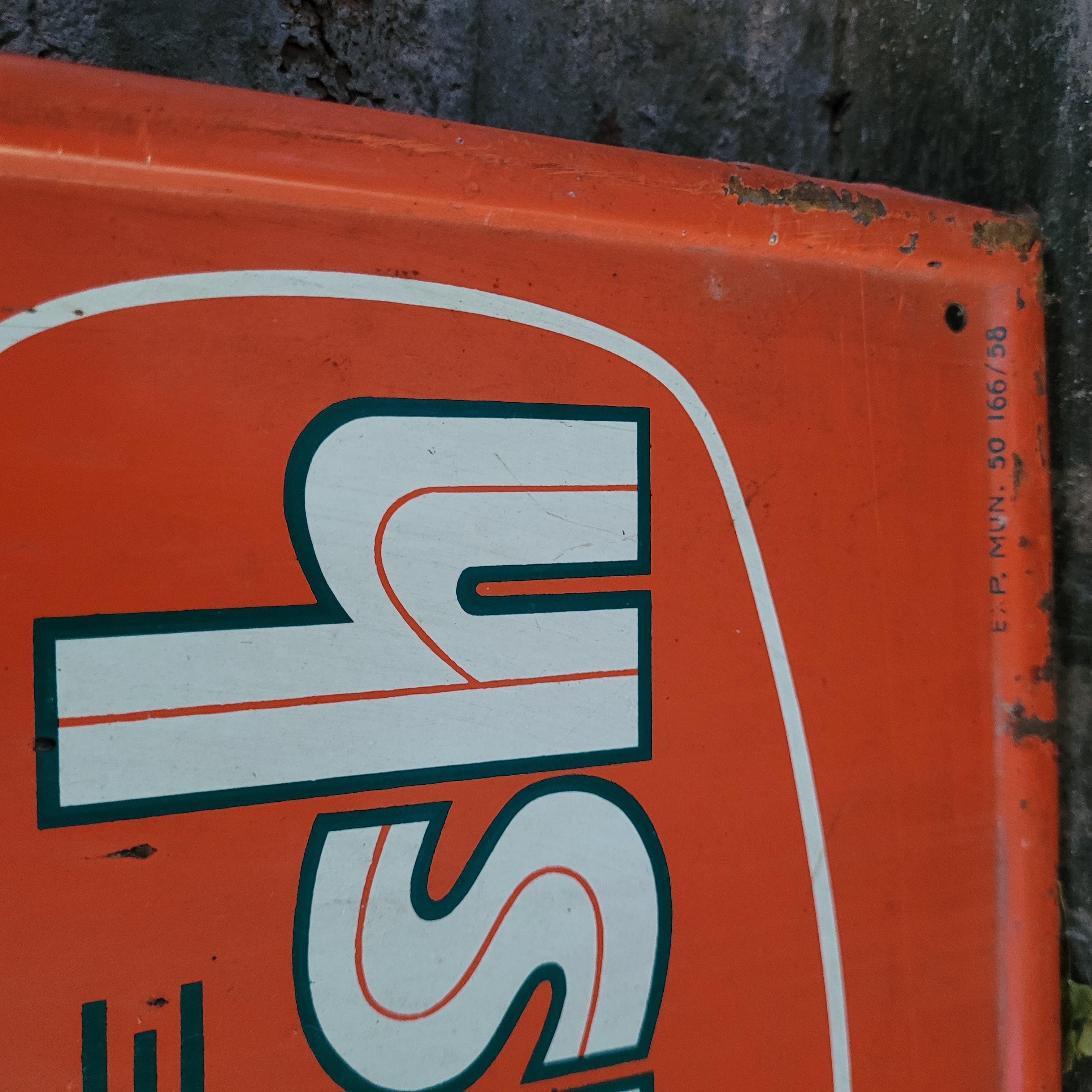 Original Lithography CRUSH ORANGE SODA sign 