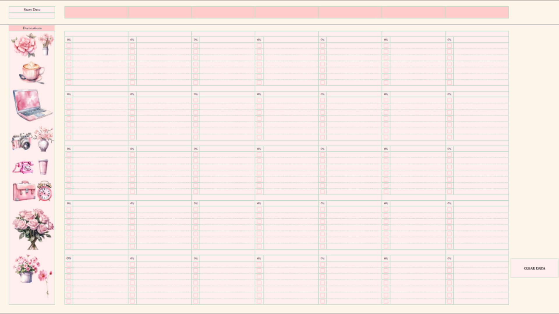 Ultimate Digital Organization Bundle: Habit & Mood Tracker, Task Tracker, Interactive Calendar, and Chore Chart (Google Sheets)