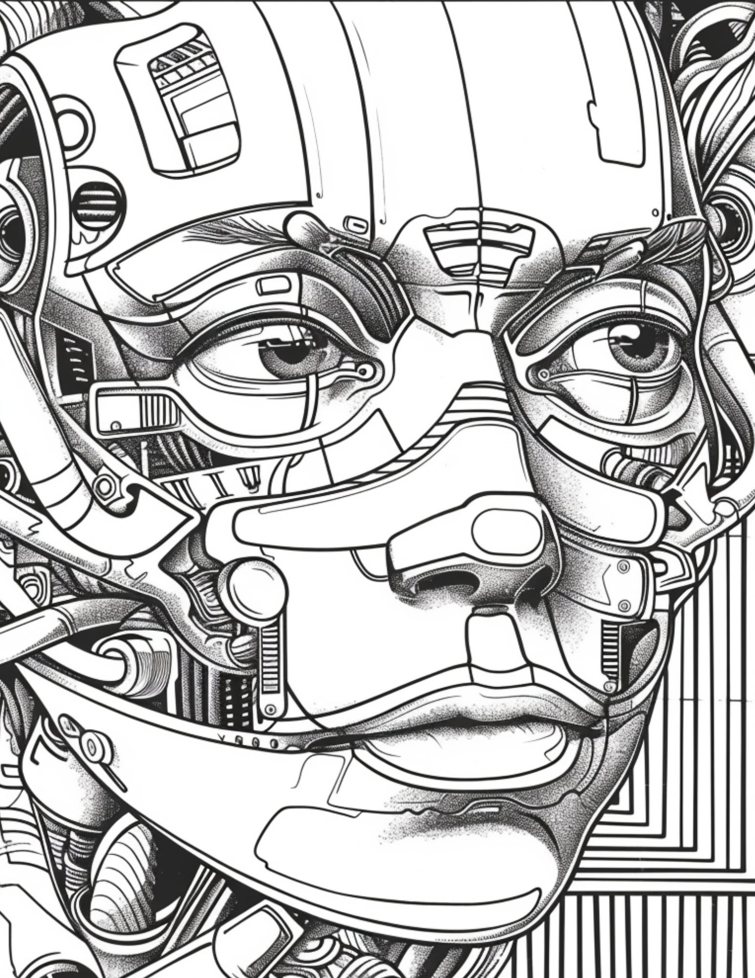 105 Unique Coloring Pages for Creative Expression – Abstract Faces and Surreal Portraits 