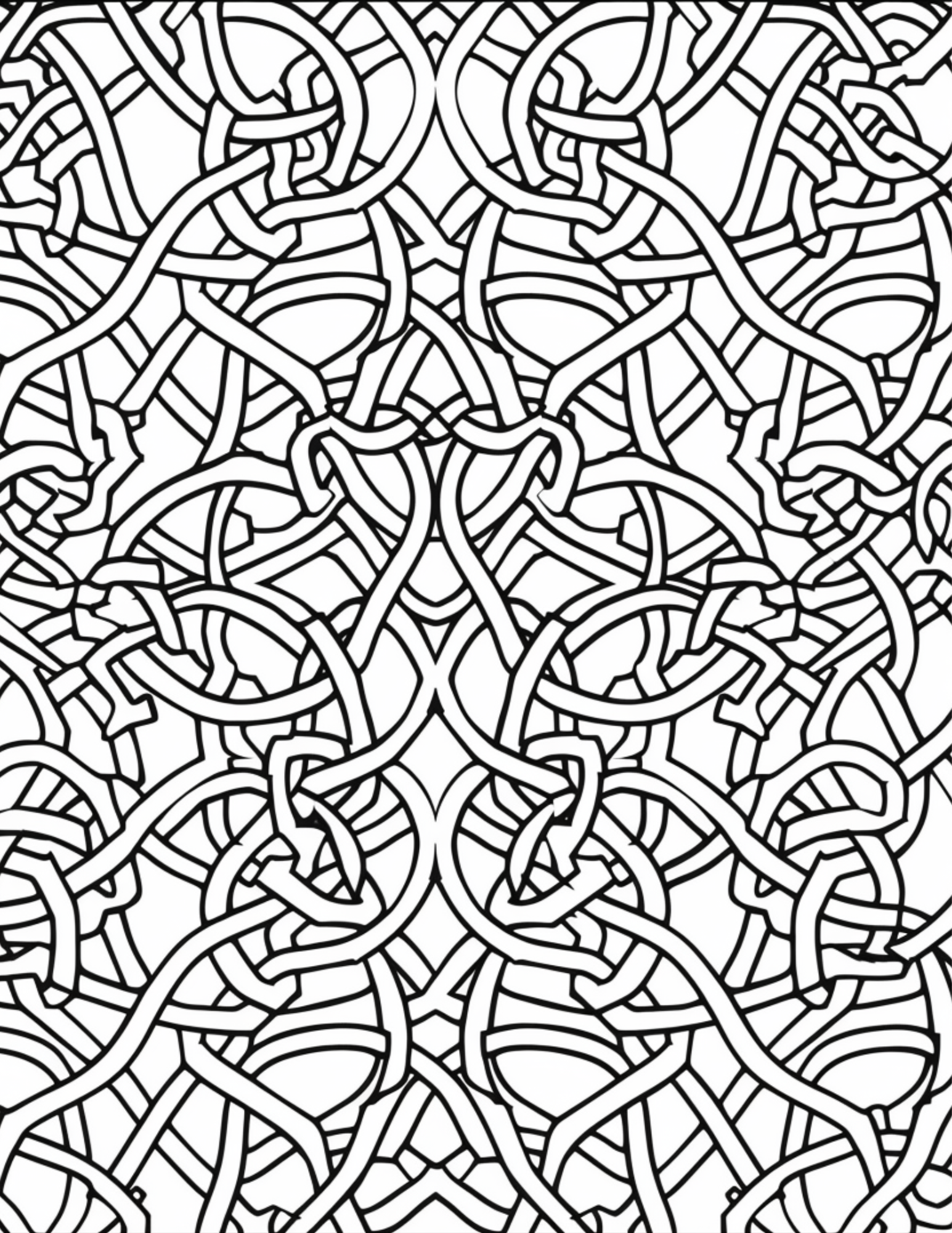 Explore 200 Intricate Interlocking Pattern Coloring Pages – Perfect for Relaxation and Mindfulness