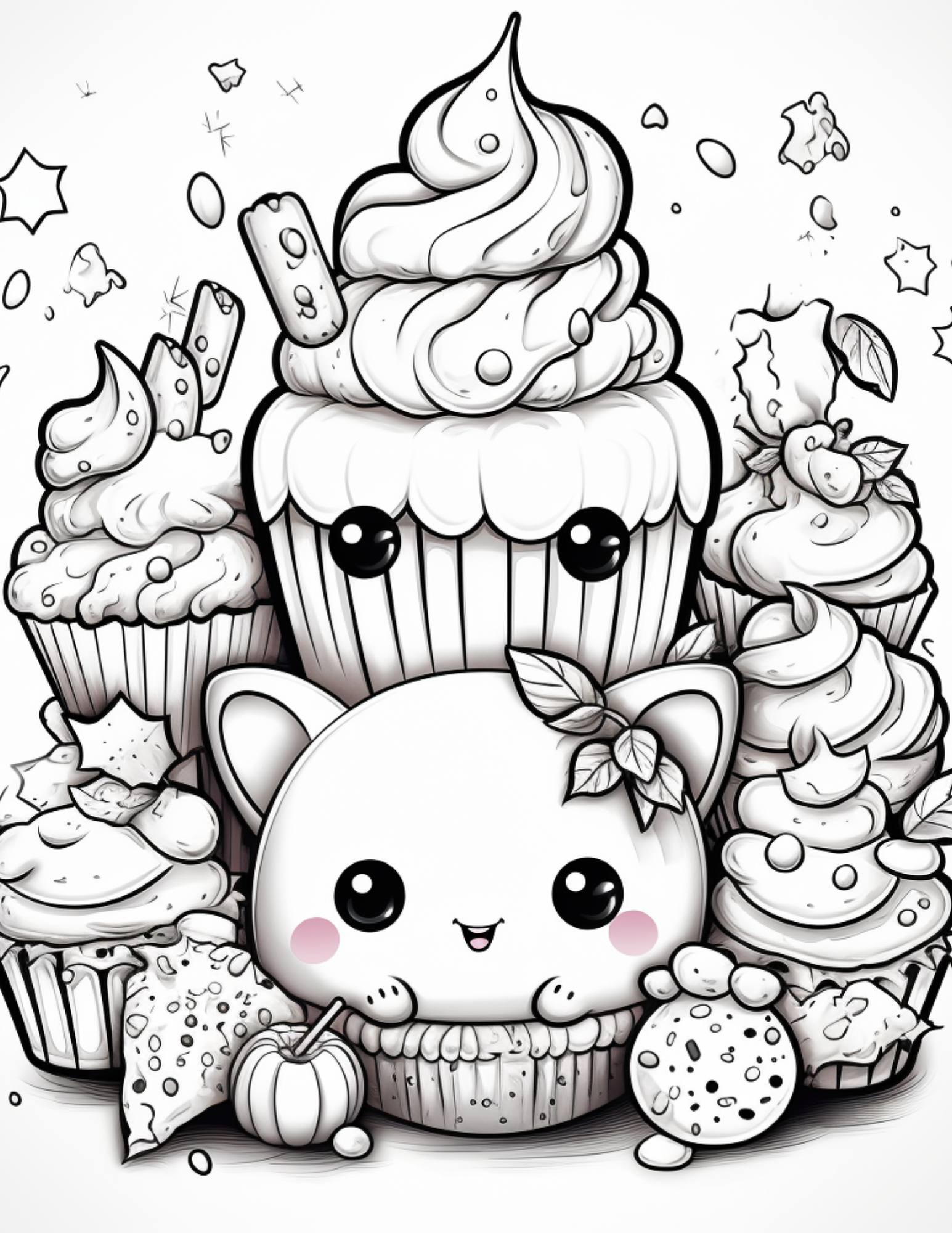 125 Mochi Cute Coloring Pages for Relaxation and Fun