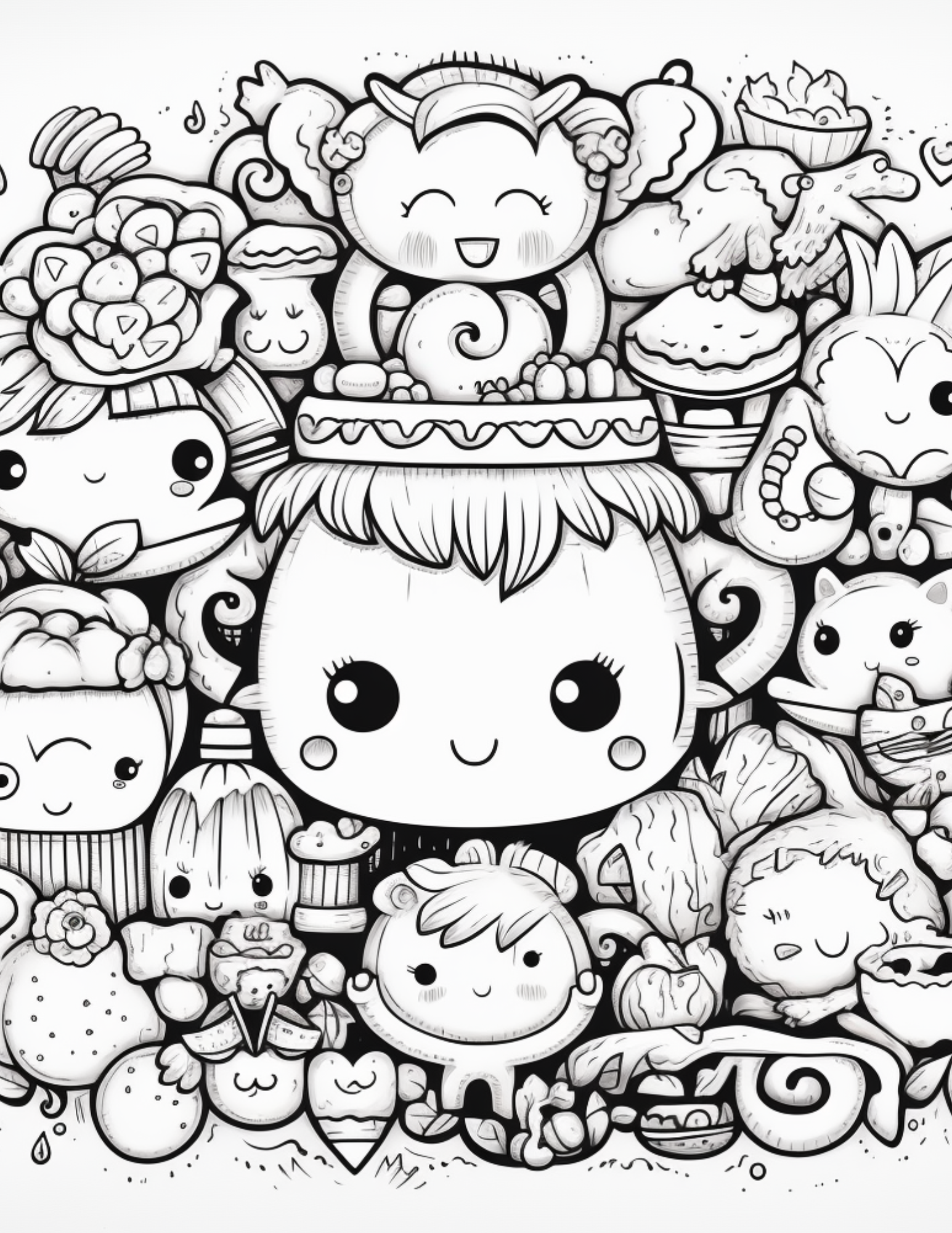 40 Kawaii Mochi Cute Doodle Coloring Pages: Adorable and Fun for All Ages!