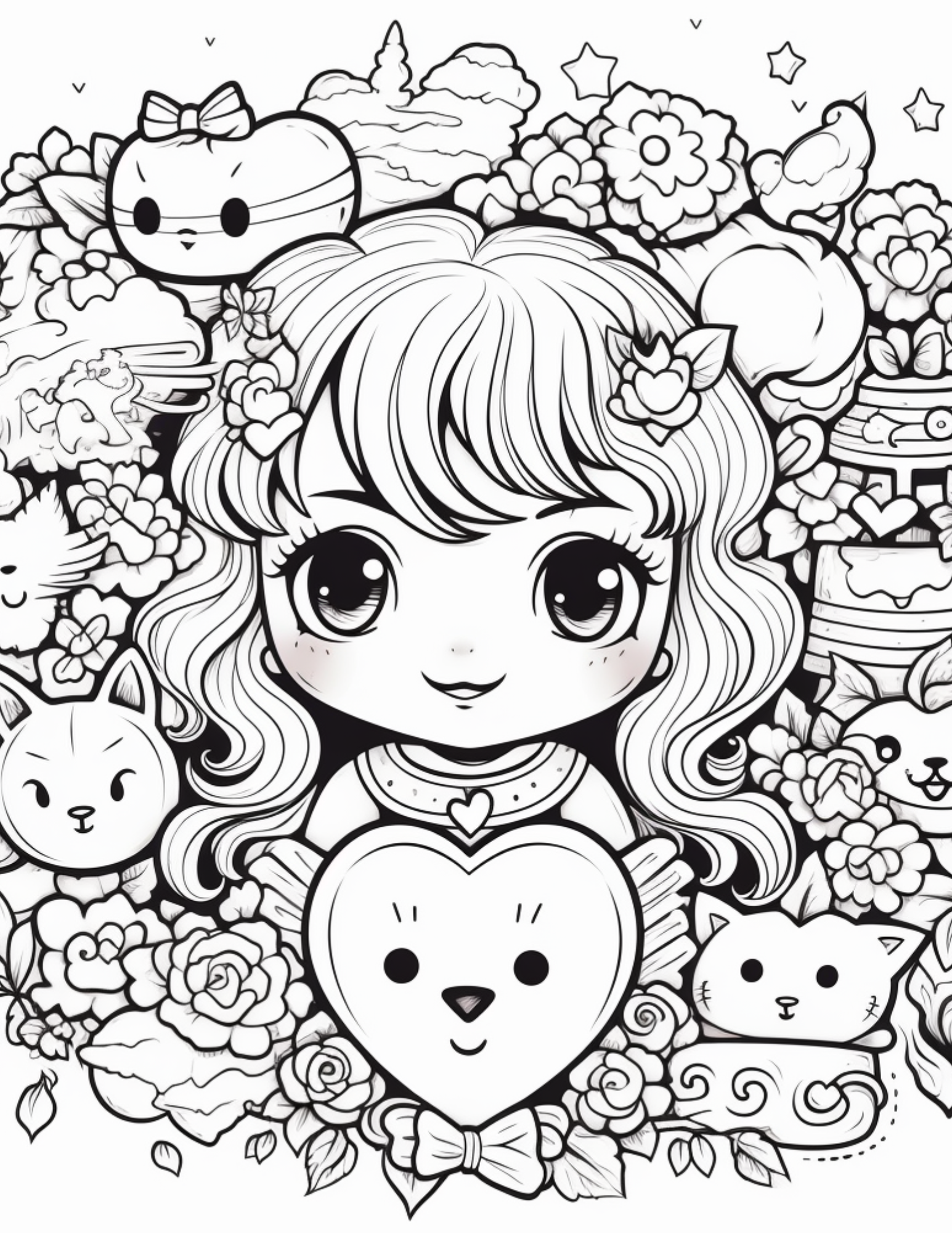 40 Kawaii Mochi Cute Doodle Coloring Pages: Adorable and Fun for All Ages!