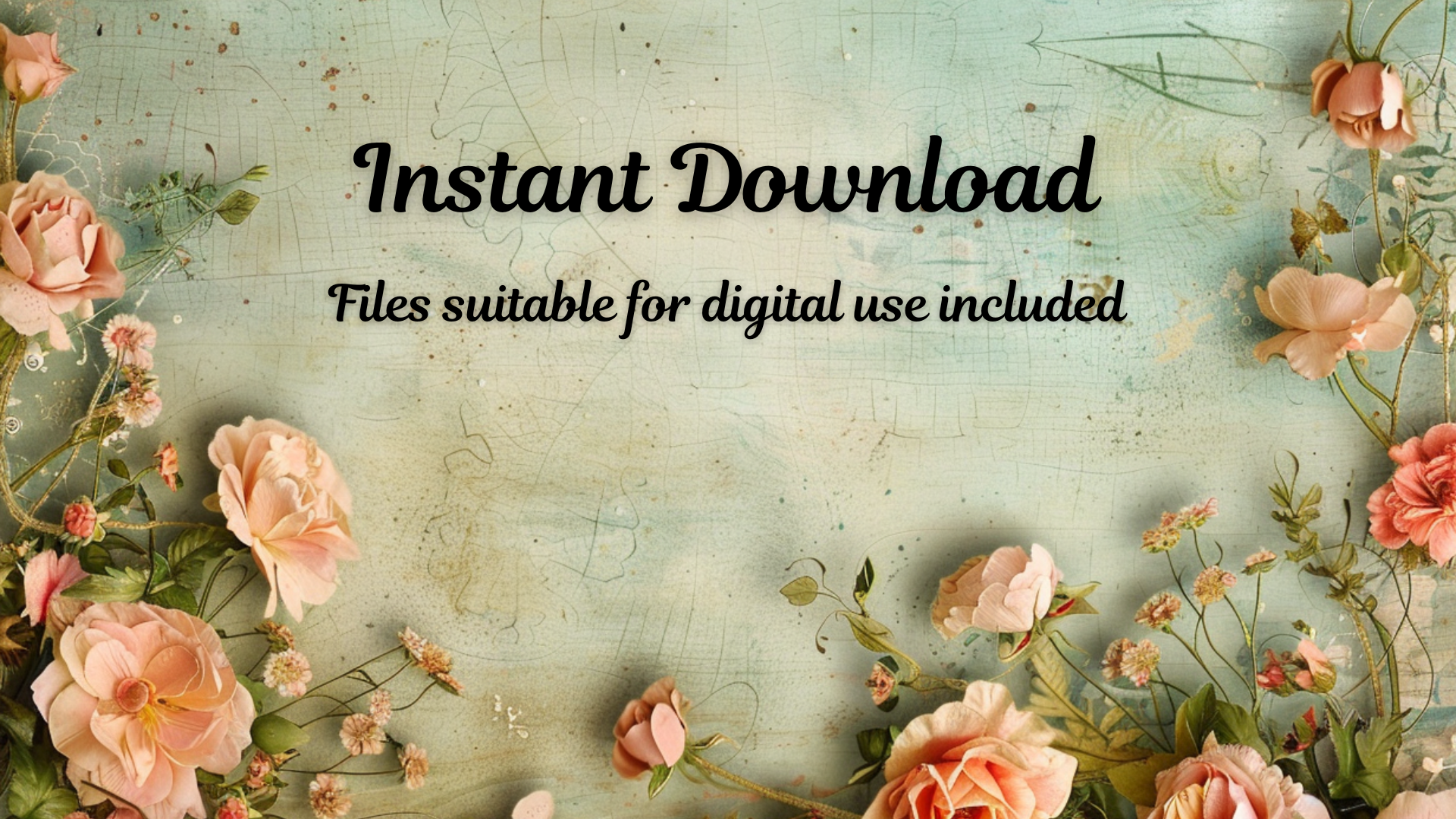 Romantic Floral Junk Journal Pages | 40 Shabby Chic Printable Journal Sheets with Matching Lined Pages | Digital Download in PDF & JPG Formats