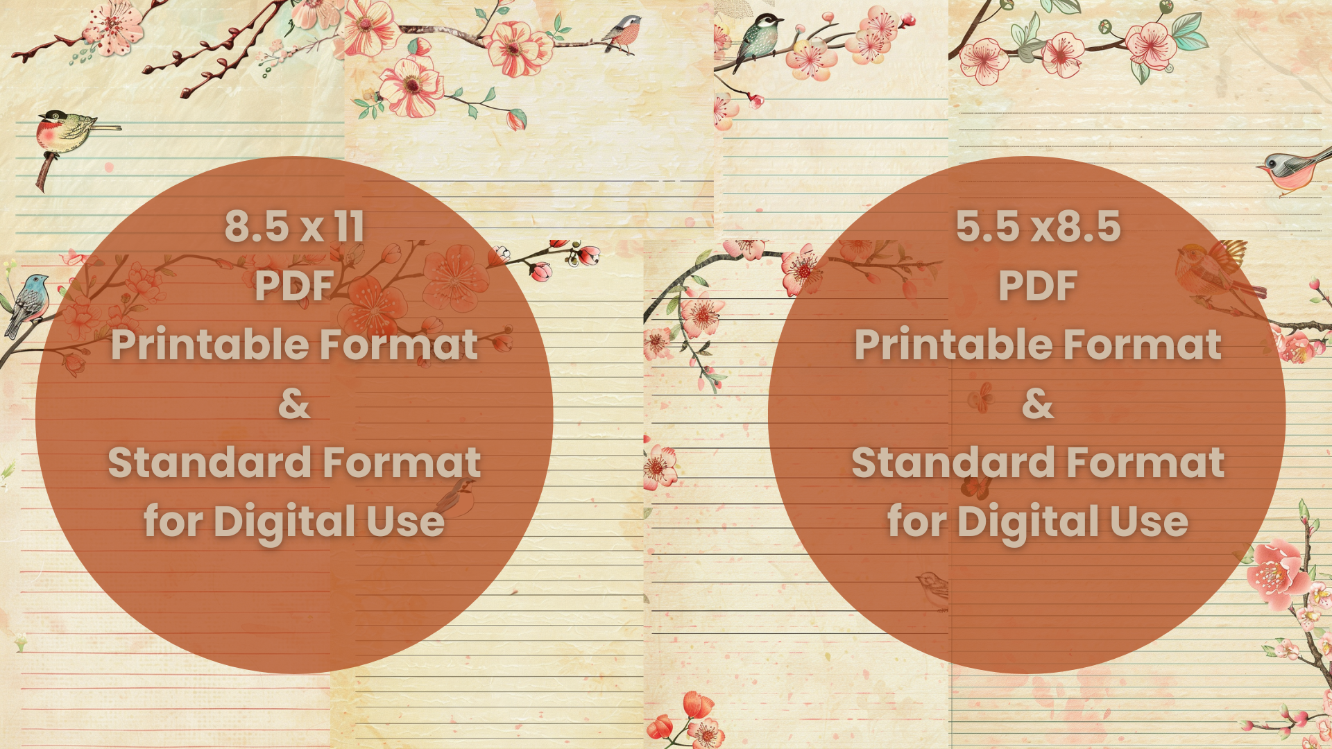 Sweet Love Bird Journal Pages - 60 Rustic Country-Style Junk Journal Pages with Mommy & Baby Bird Images - Digital Download for Creative Journaling, Scrapbooking, and Art Journals