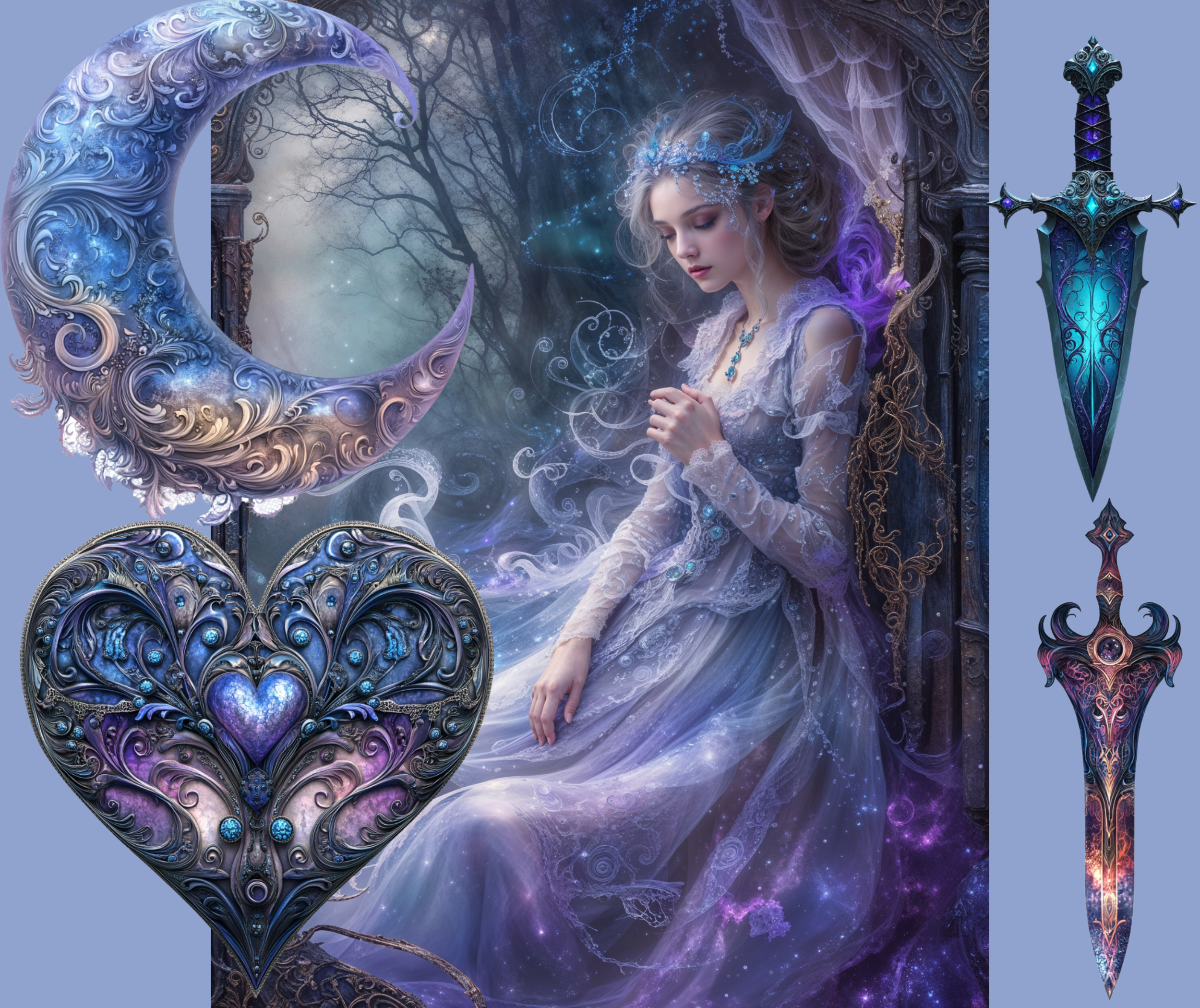 Whimsigoth Junk Journal Pages & PNG Clipart | 130 + Mystical Ephemera for Journaling, Scrapbooking and Digital Projects